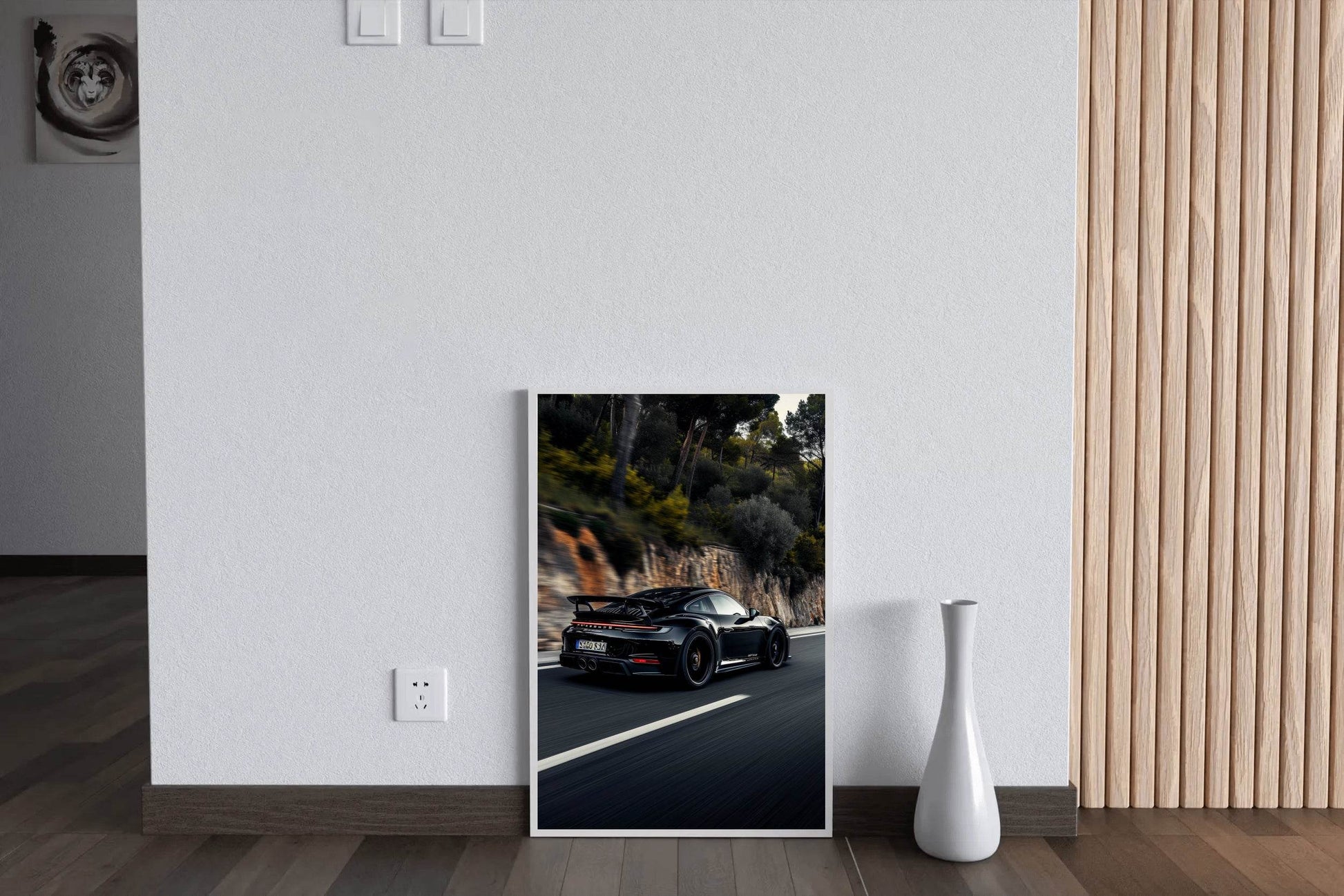 Porsche 911 Carrera Black Wall Art - beink online art store