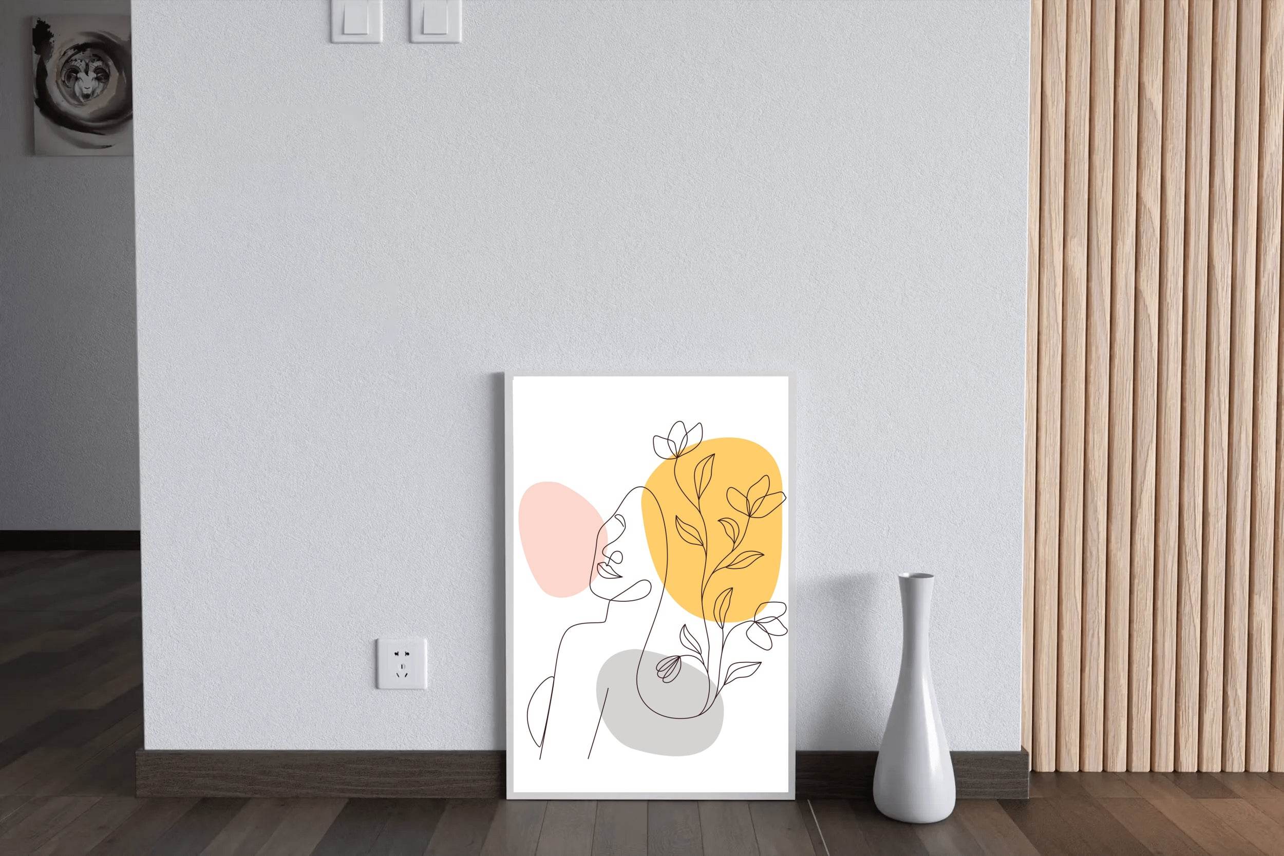 Minimal Feminine Flowers Wall Art - beink online art store