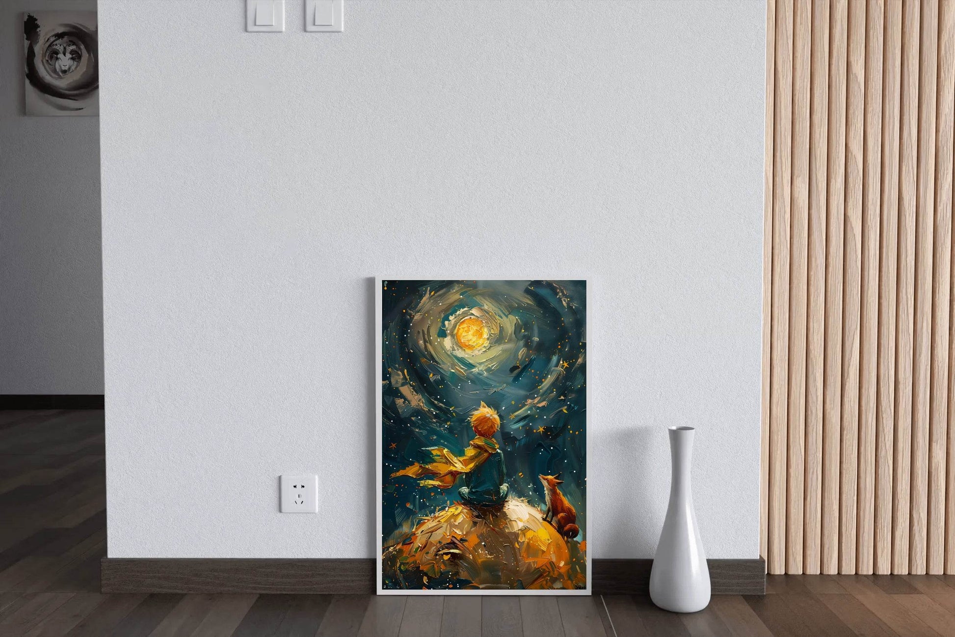 Oil Painting of a Boy and a Fox - beink online art store