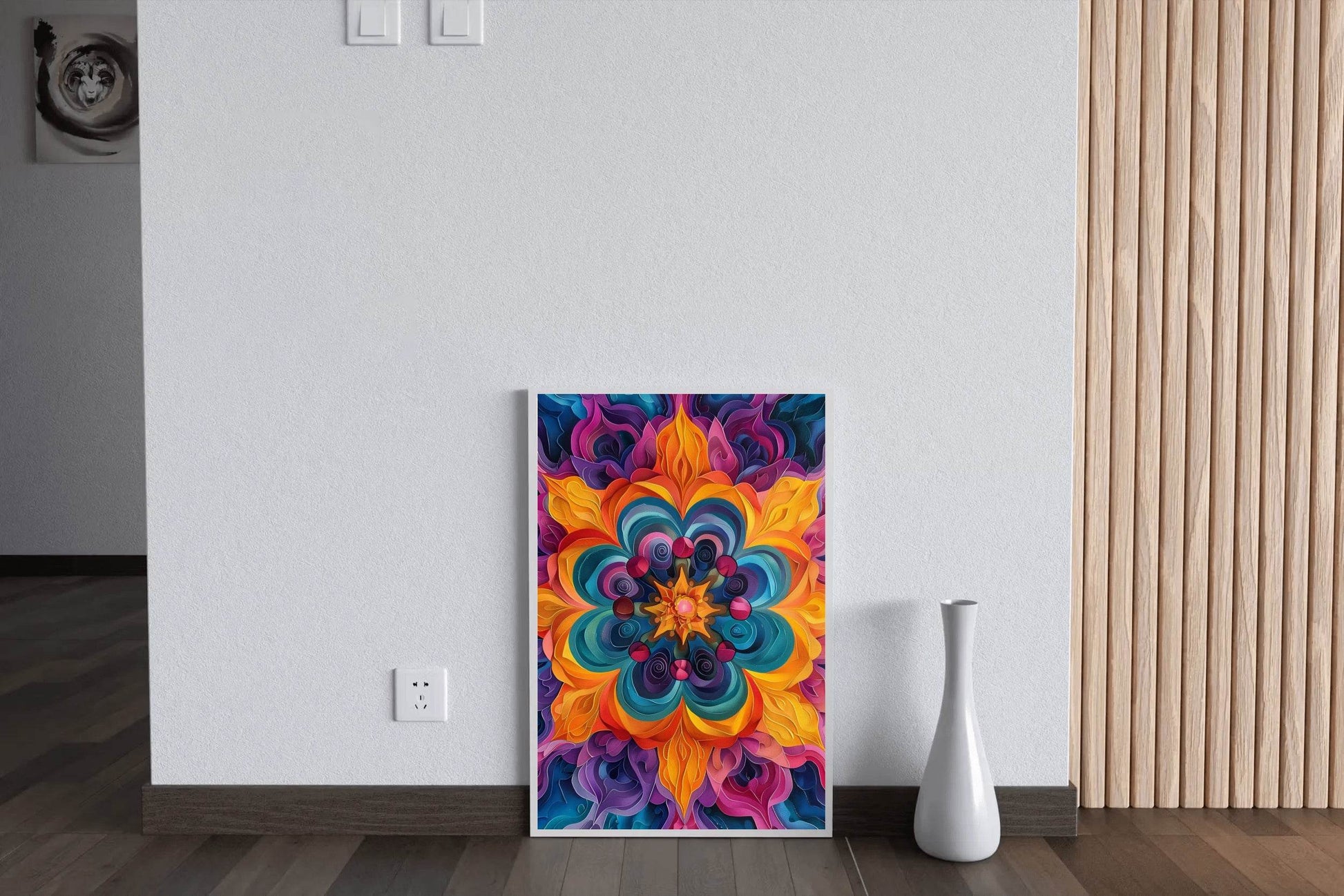Flower Mandala Pattern Wall Art - beink online art store
