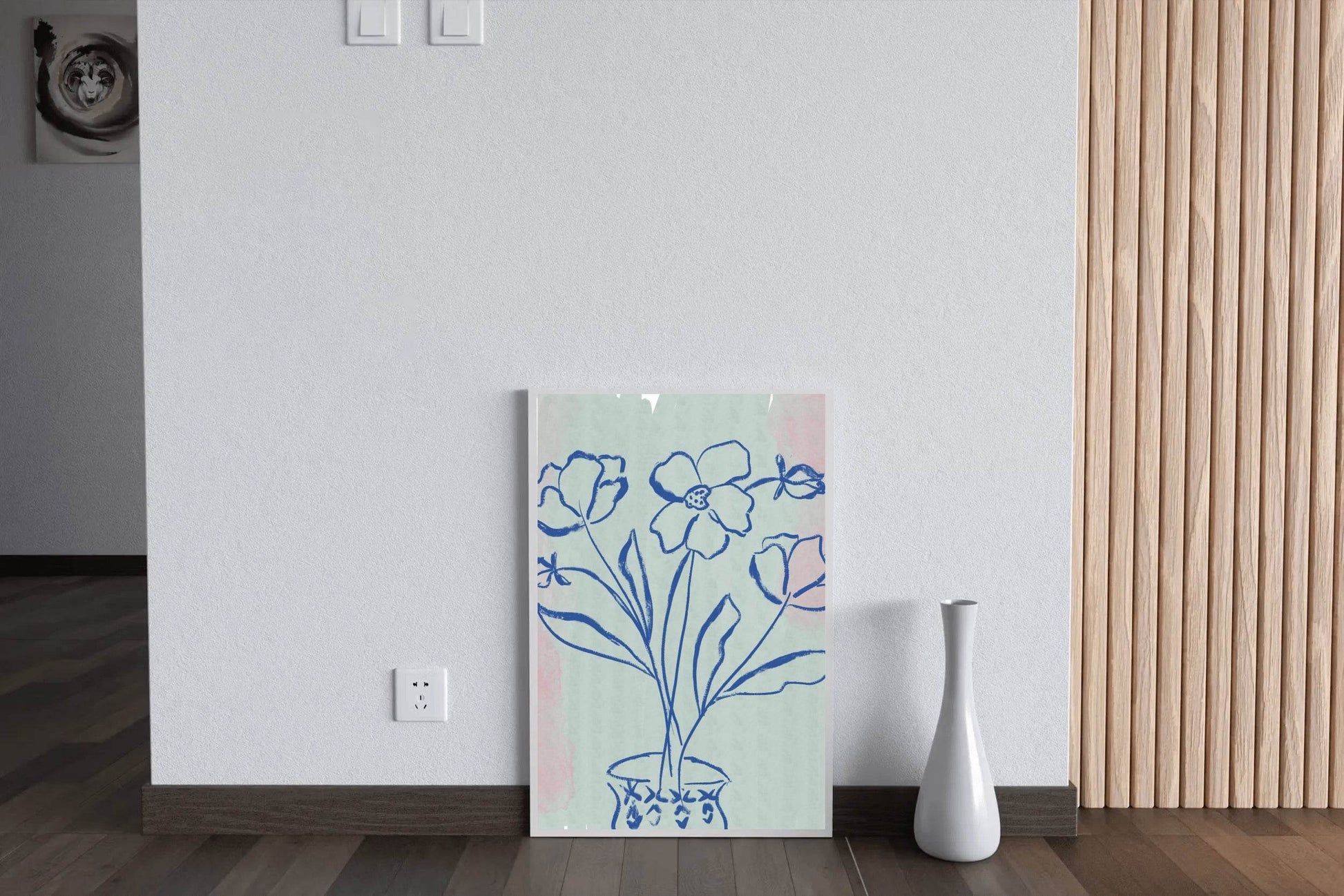 Blue Orchid Flowers in A Vase Wall Art - beink online art store
