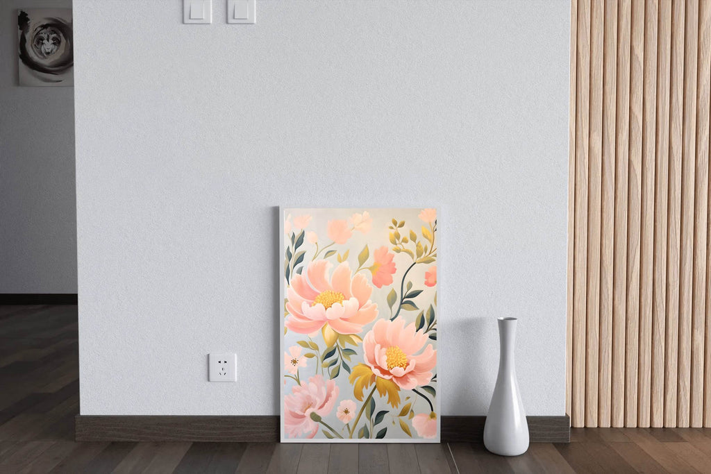 Pastel Painting Of Pink Flowers - beink online art store