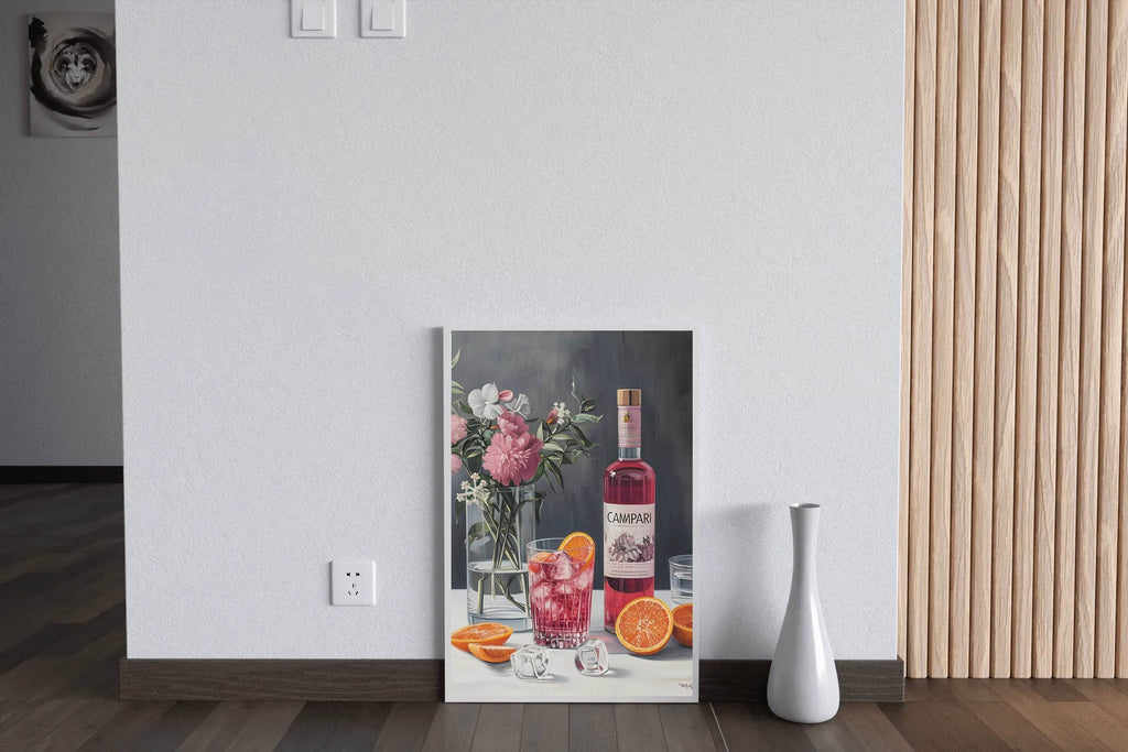 Red Campari Cocktail Wall Art - beink online art store