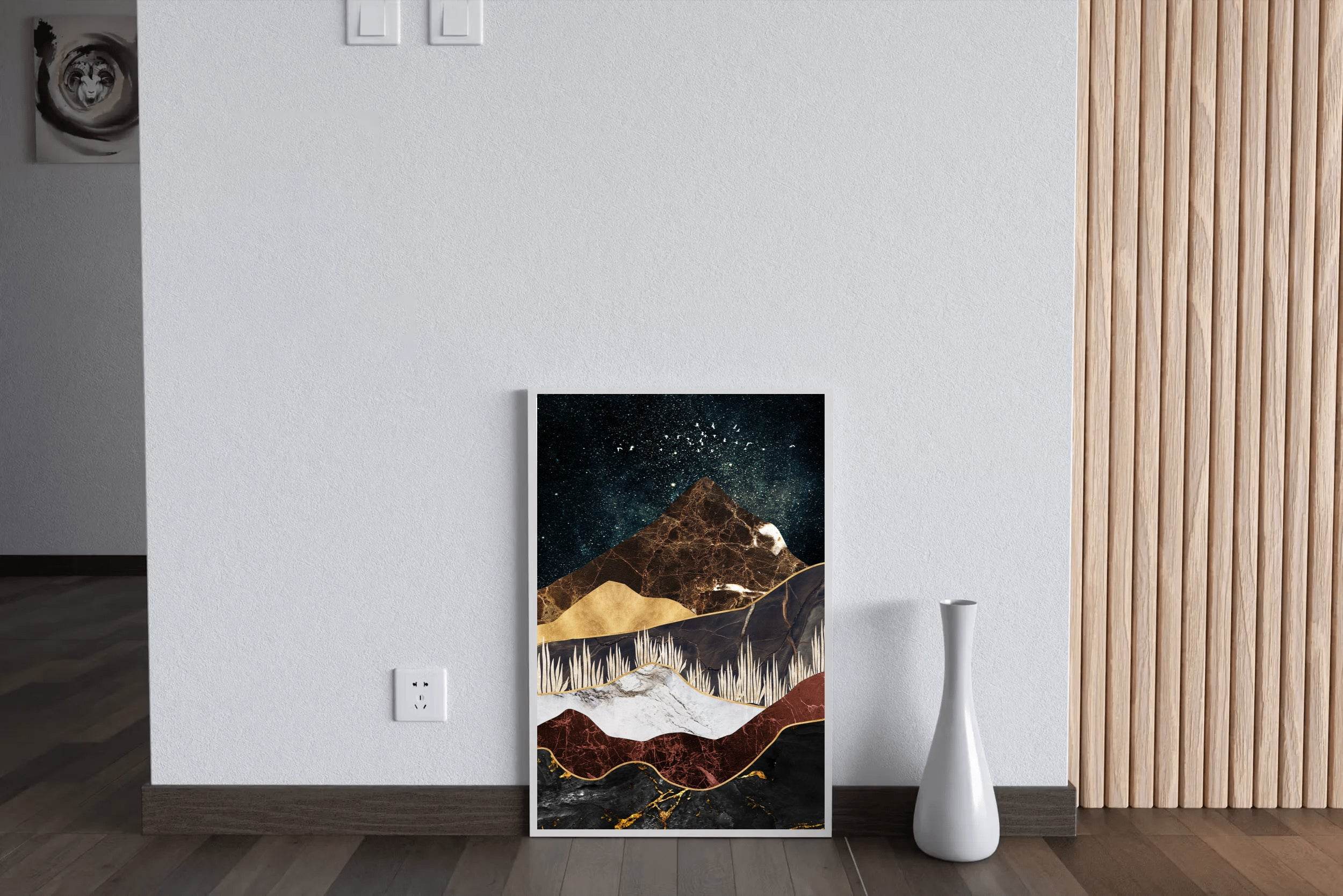 Marbled Mountain Modern Wall Art - beink online art store
