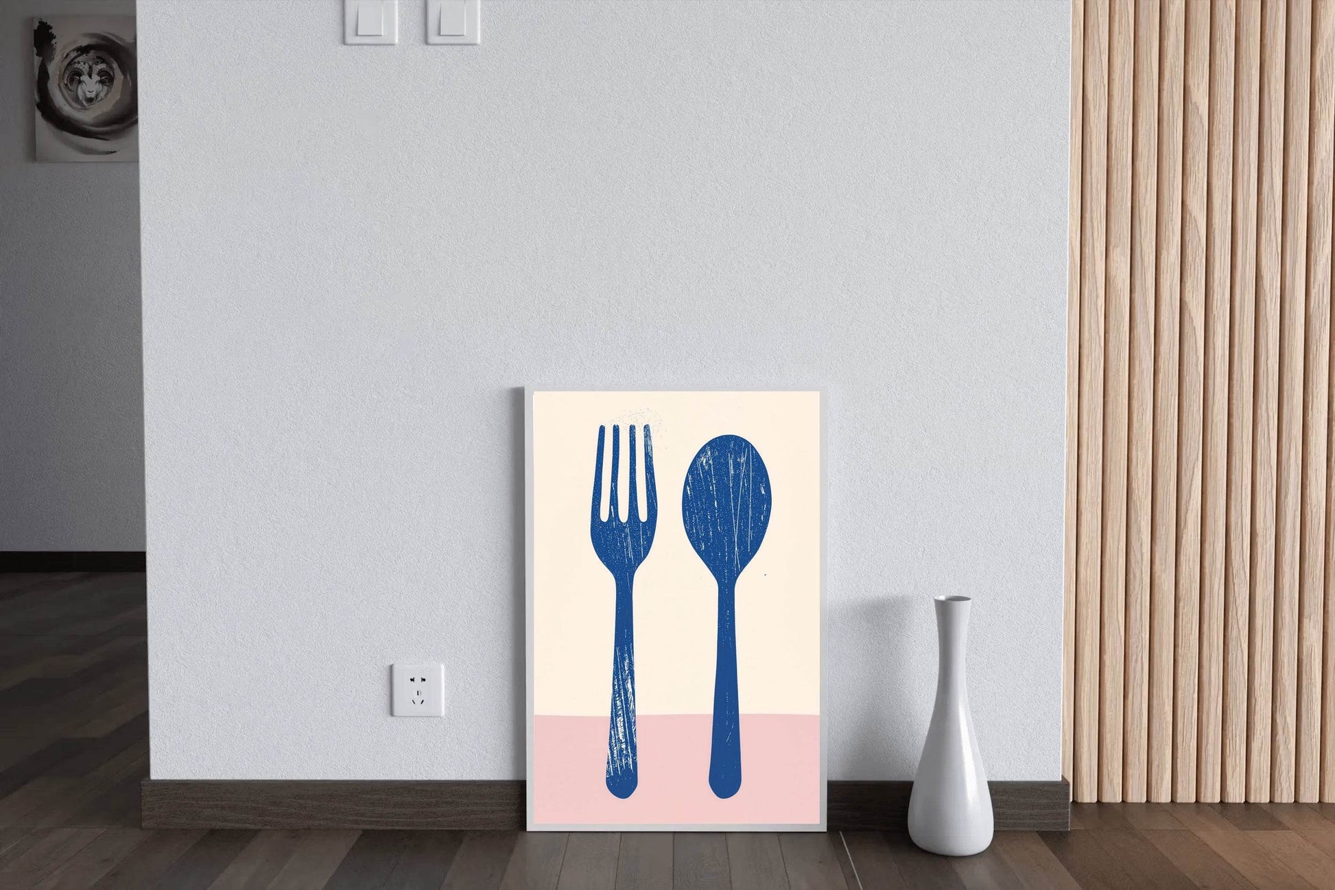 Blue Steel Utensils Wall Art - beink online art store
