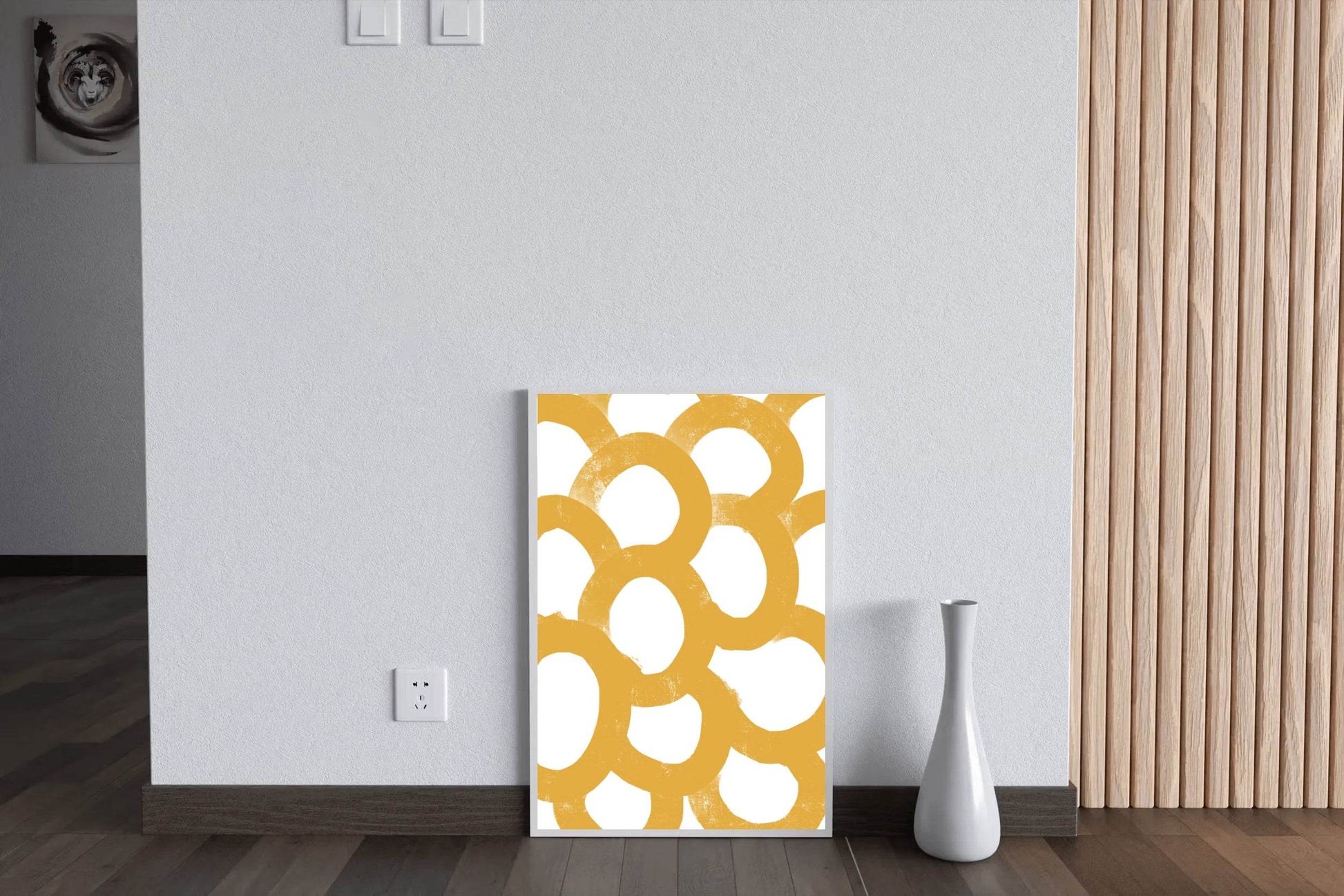 Yellow Contiguous Circles Wall Art - beink online art store