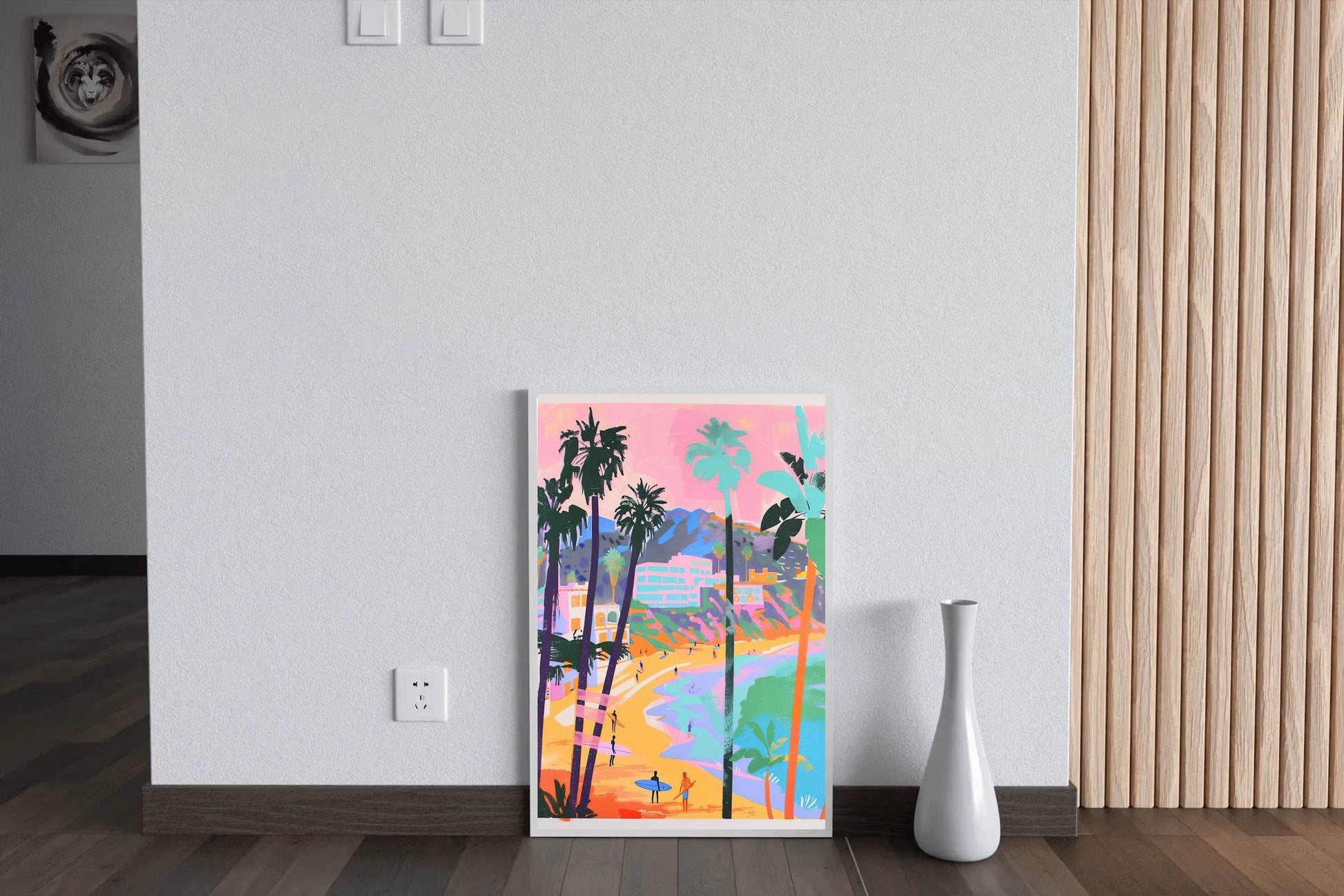Painting Palm Tree On The Beach Wall Art - beink online art store