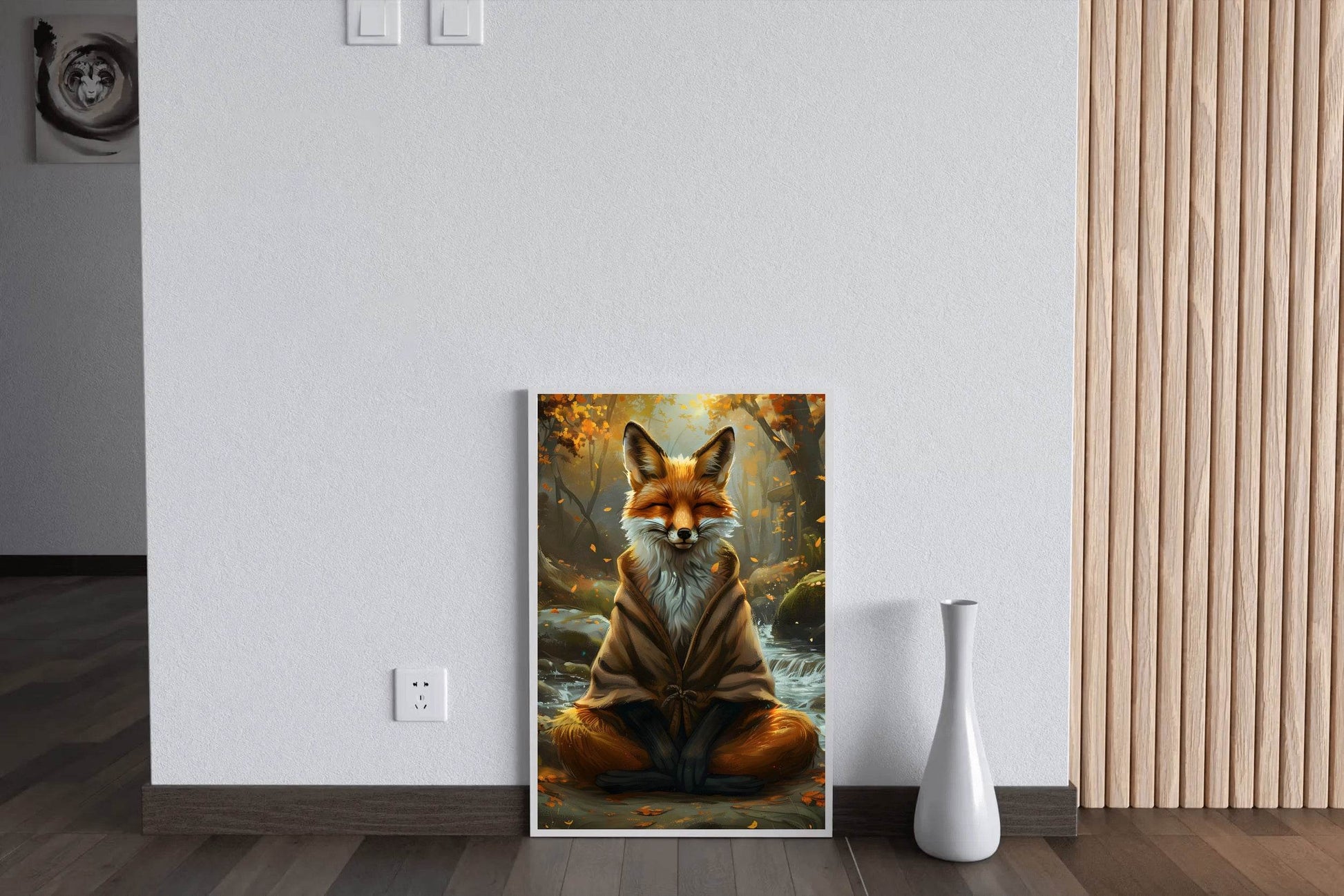 Watercolor Spiritual Fox Animal Wall Art - beink online art store
