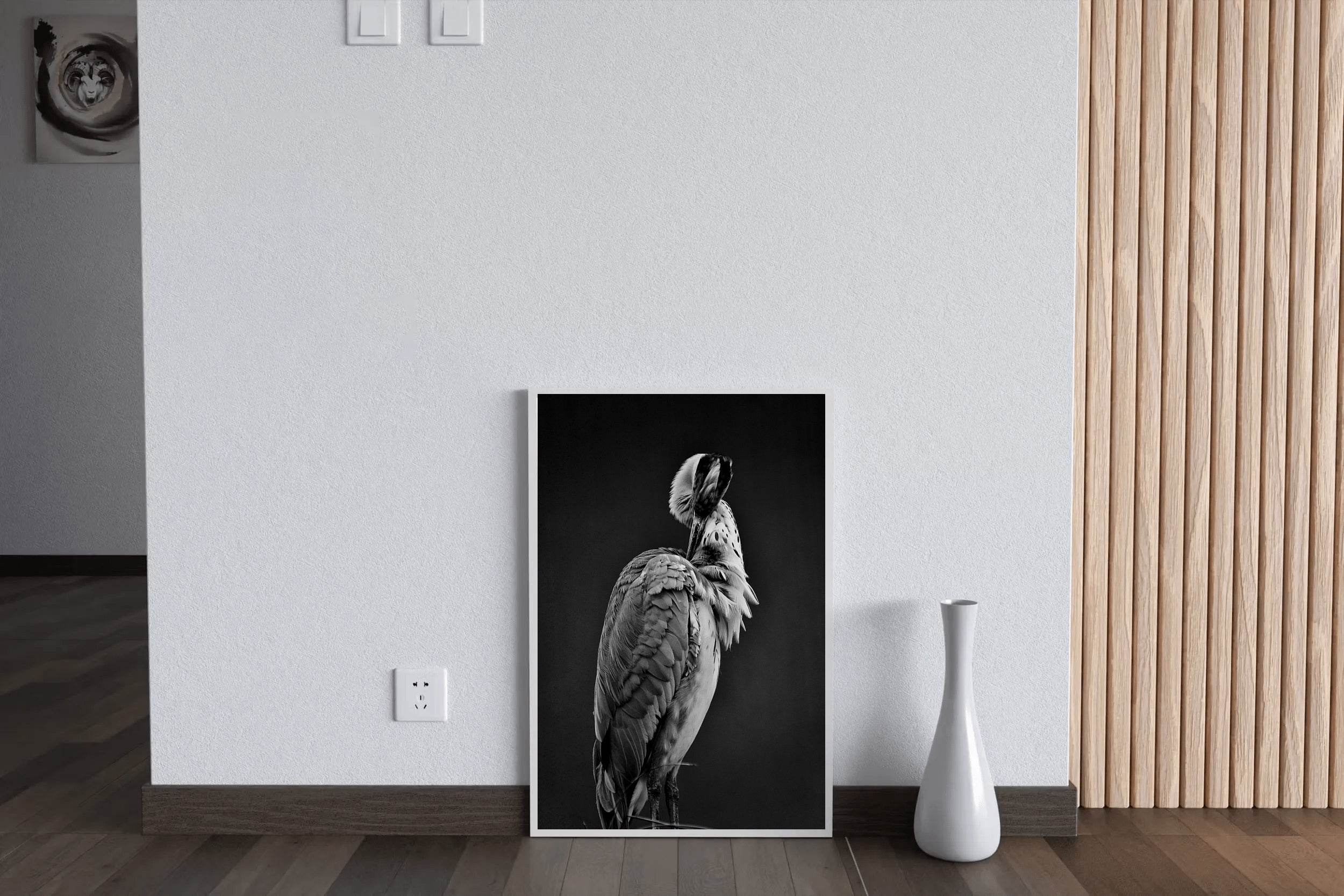 Spoonbills Black & White Wall Art - beink online art store