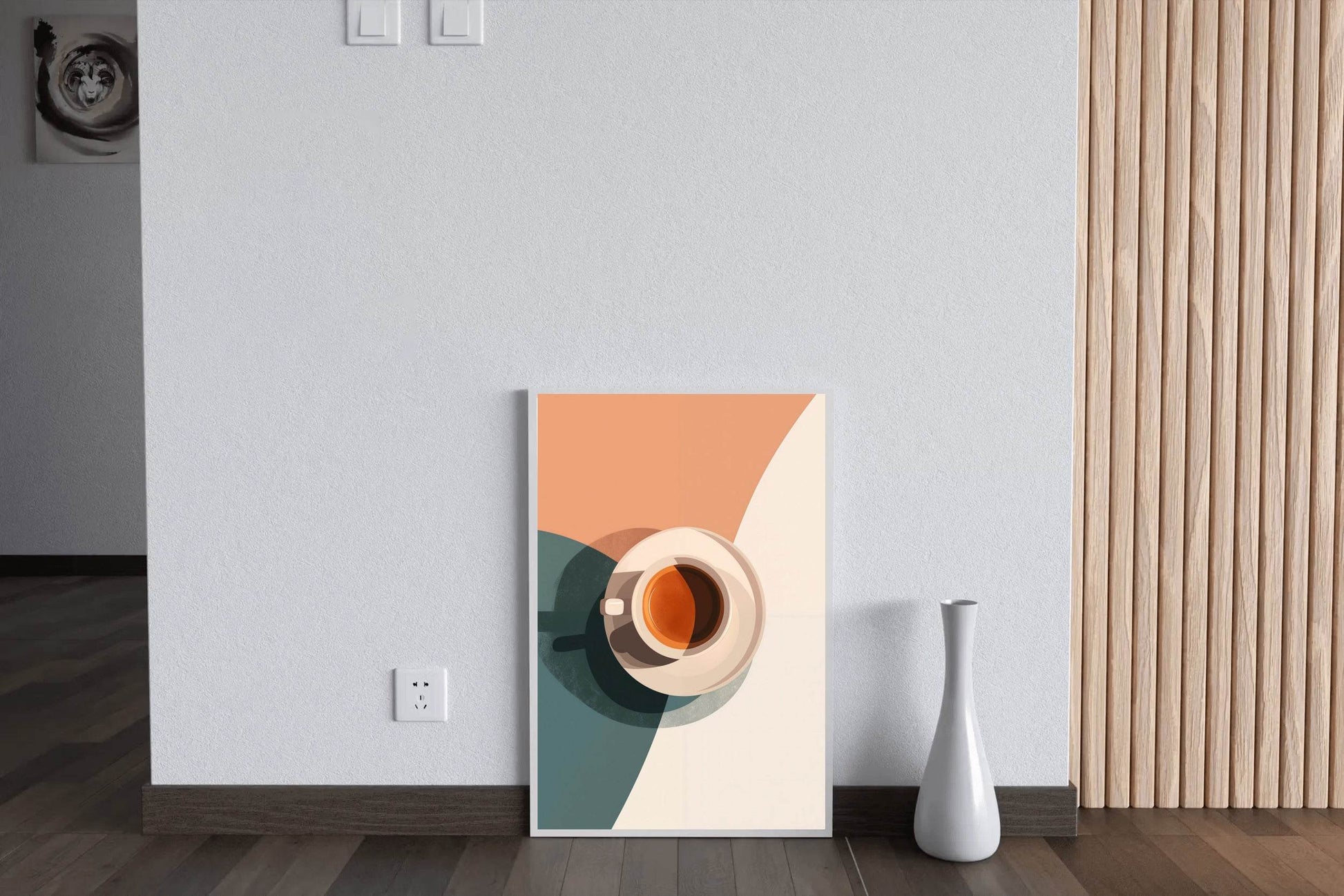 Coffee Cup Illustration Wall Art - beink online art store