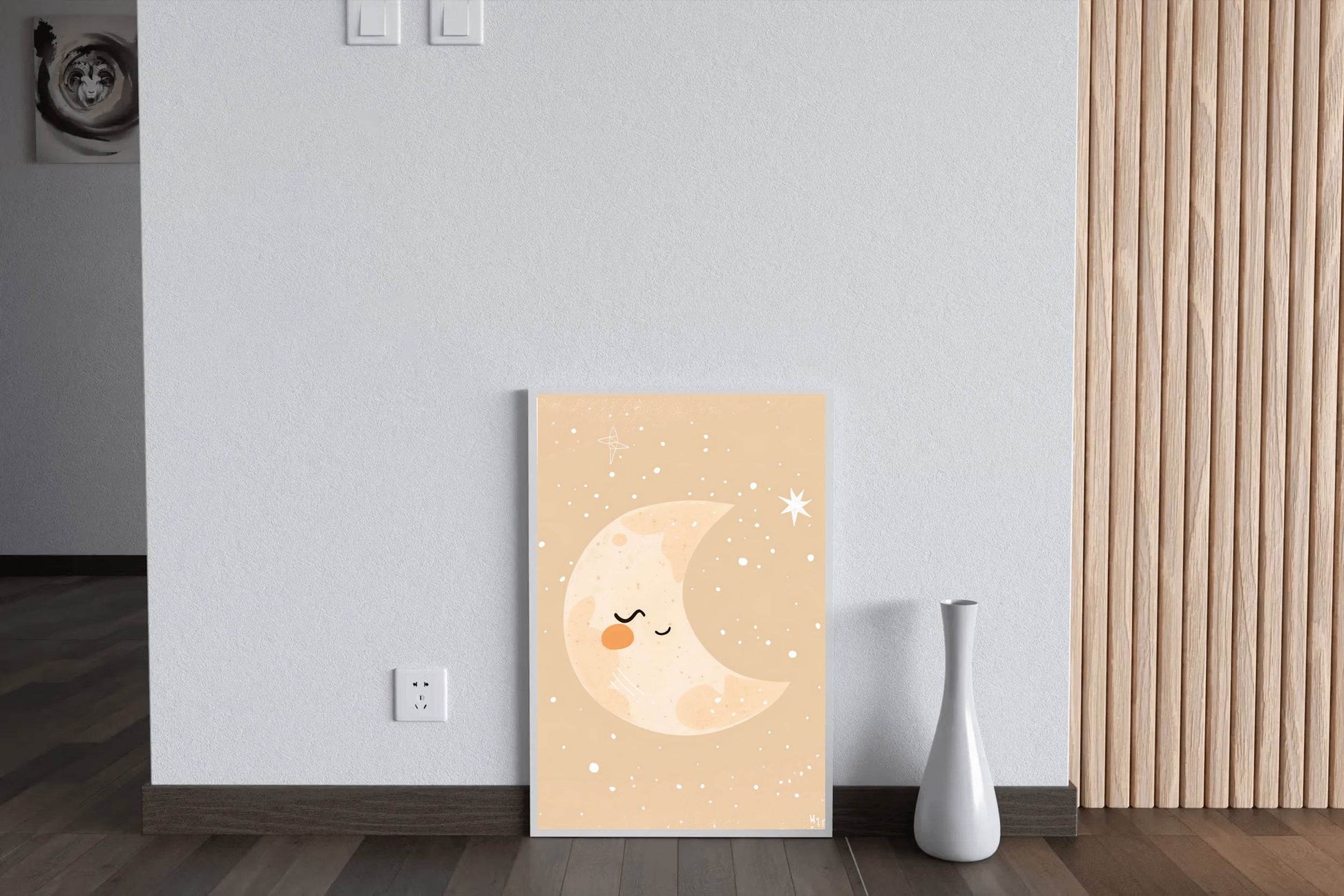 Cute Moon Character Illustration - beink online art store