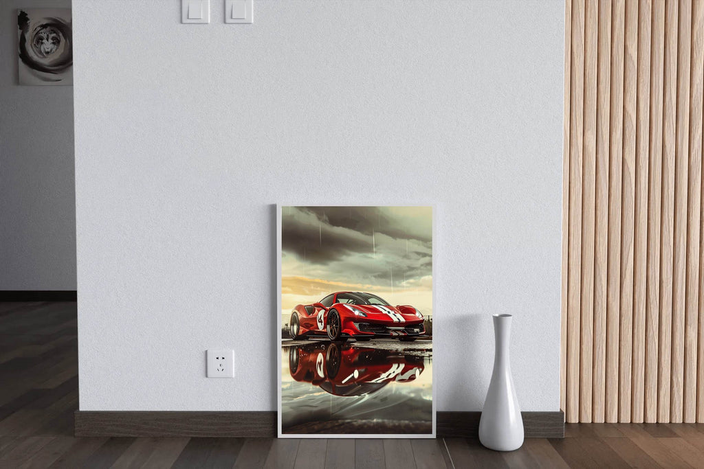Ferrari488 Pista Red Wall Art - beink online art store