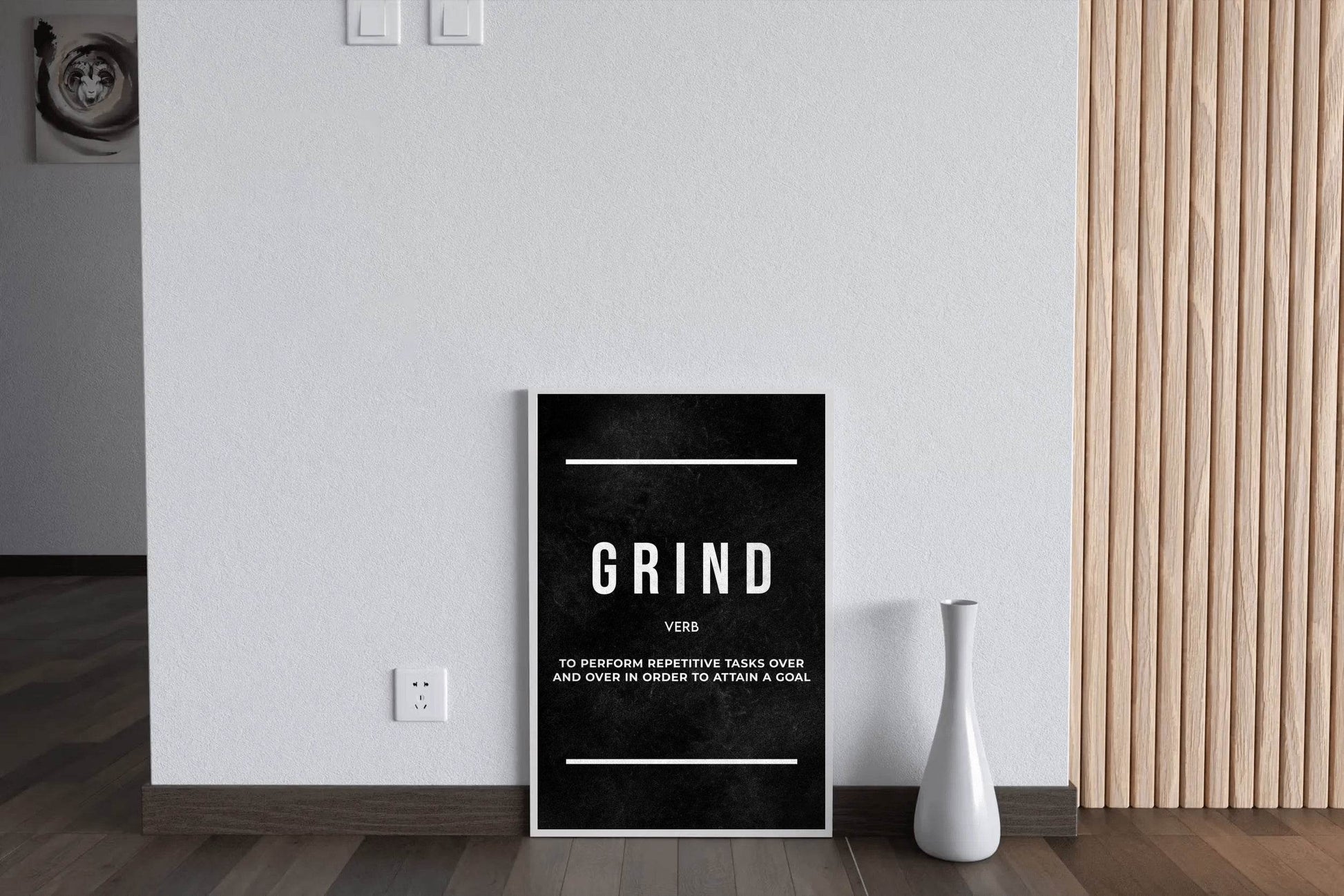 Grind Verb Motivational Wall Art - beink online art store