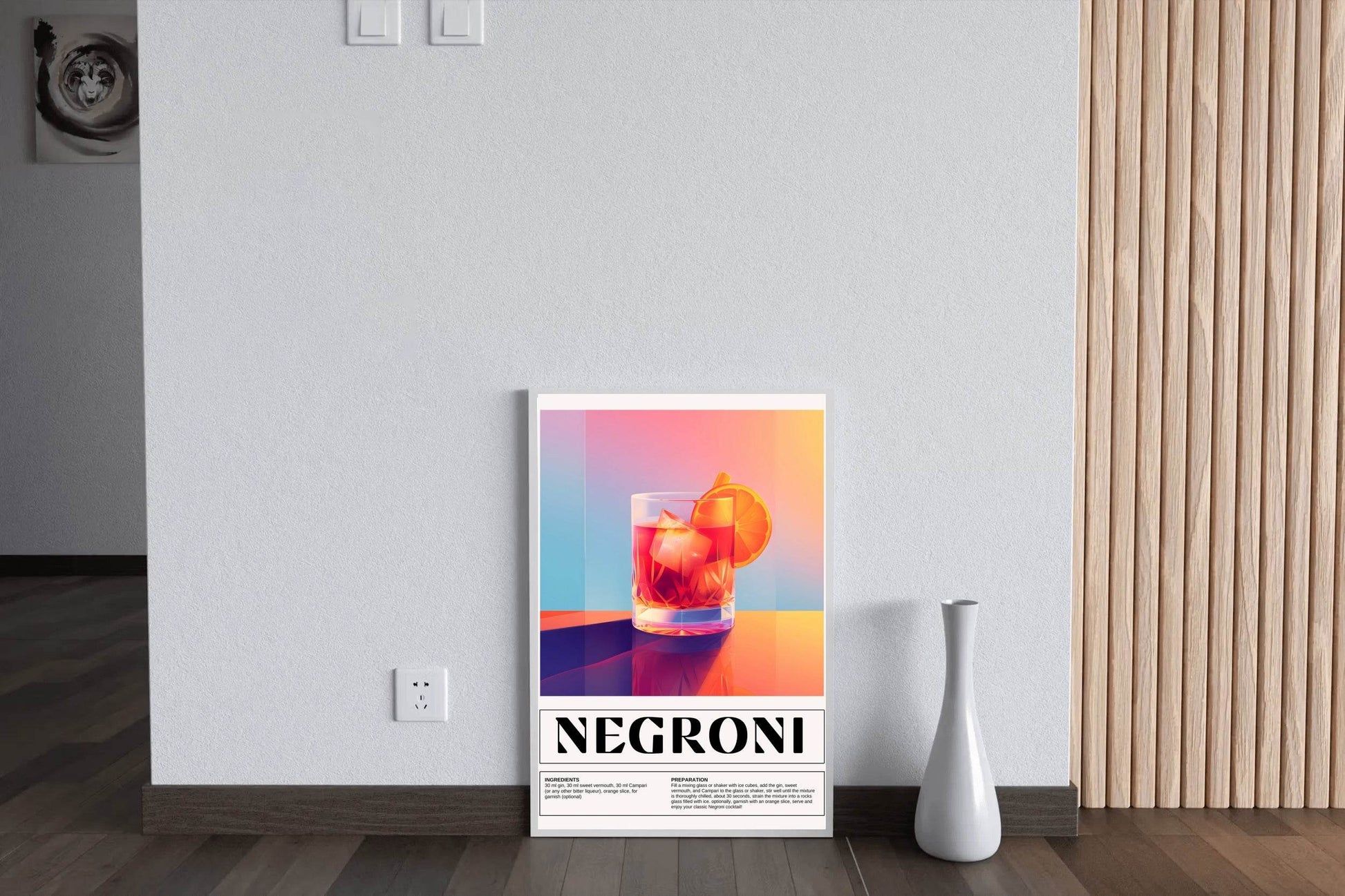 Traditional Negroni Cocktail Wall Art - beink online art store