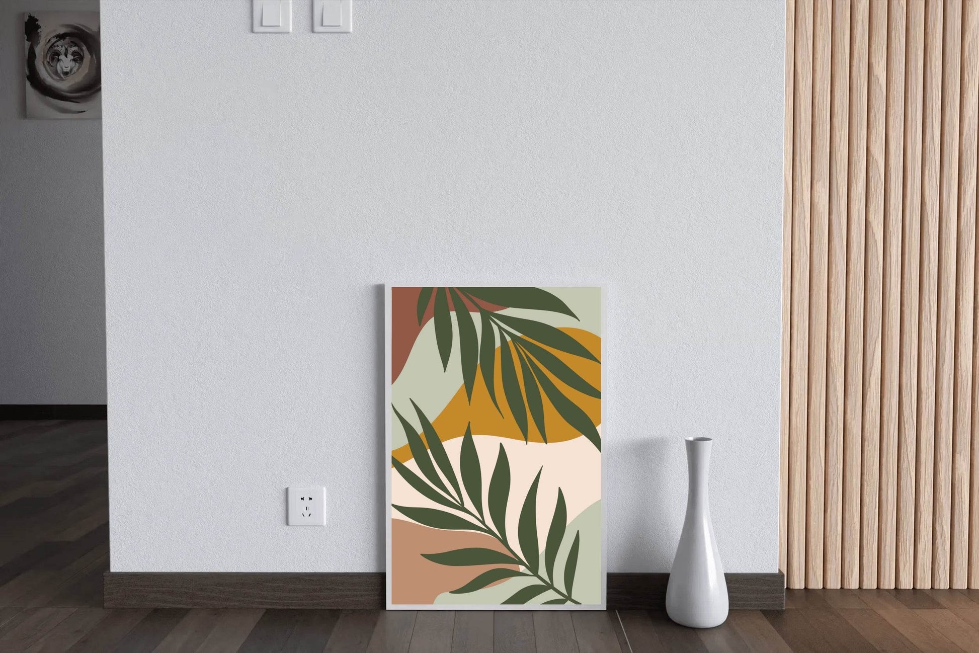 Abstract Palm Green Leaves ArtWork - beink online art store
