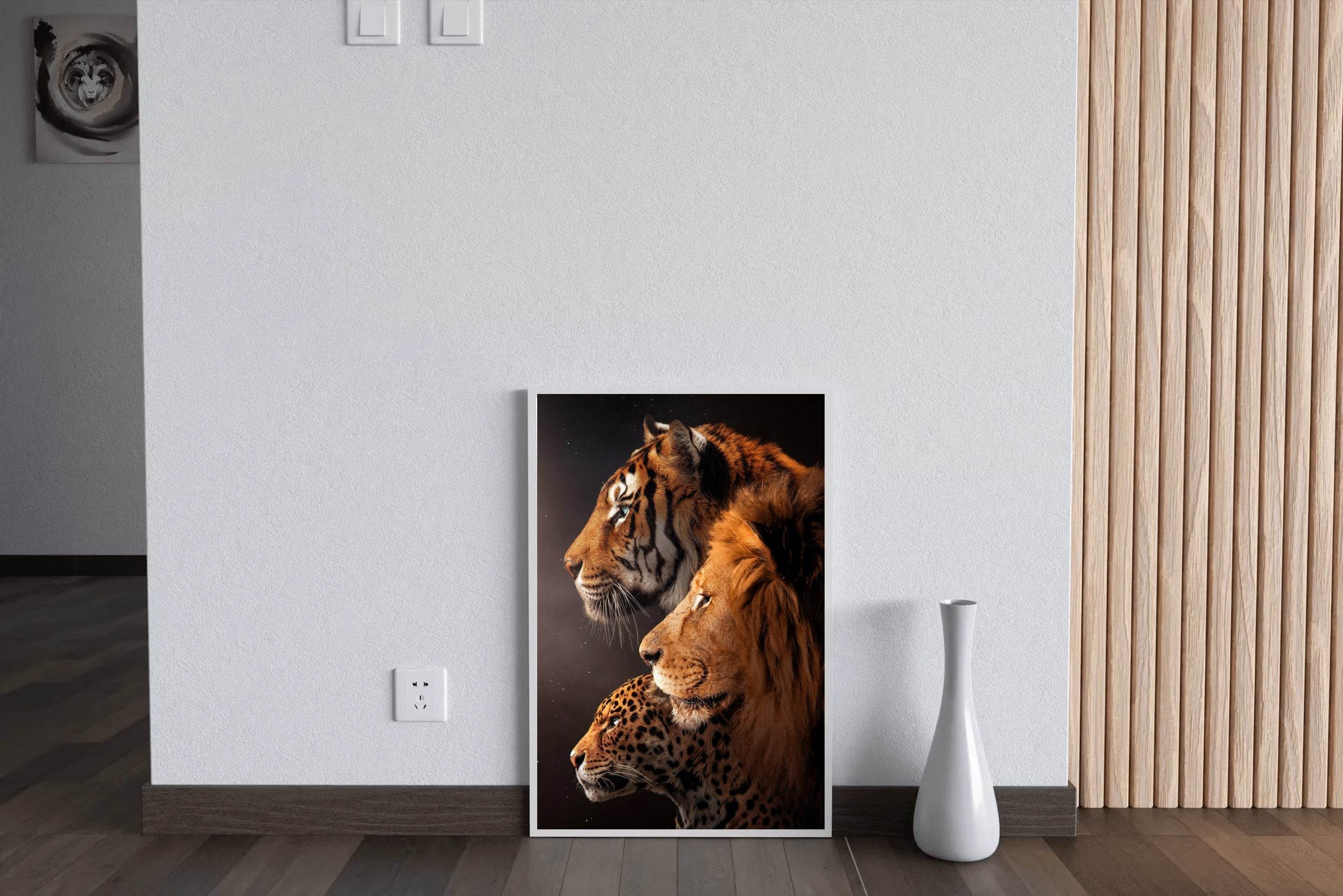 Tiger Lion Cheeta Face Picture Wall Art - beink online art store