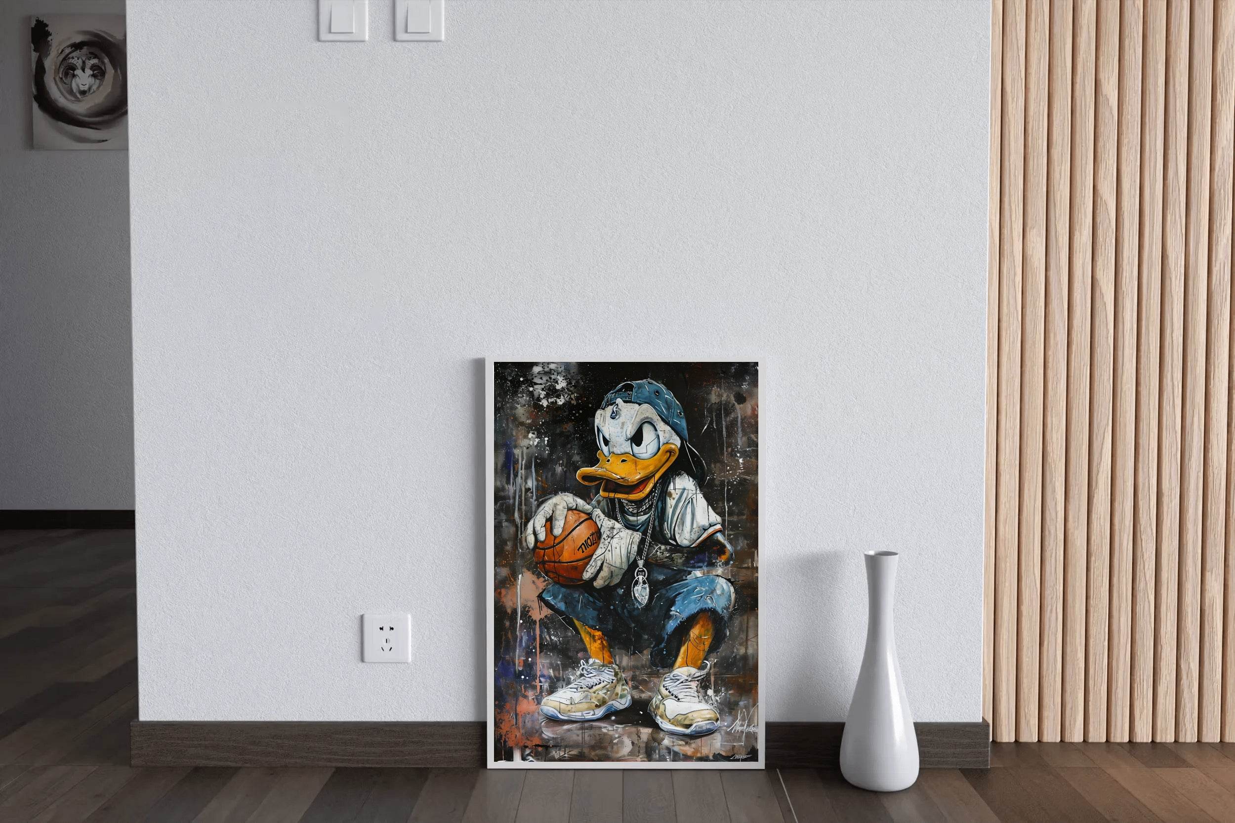 Basketball Streetwise Donald Duck Wall Art - beink online art store