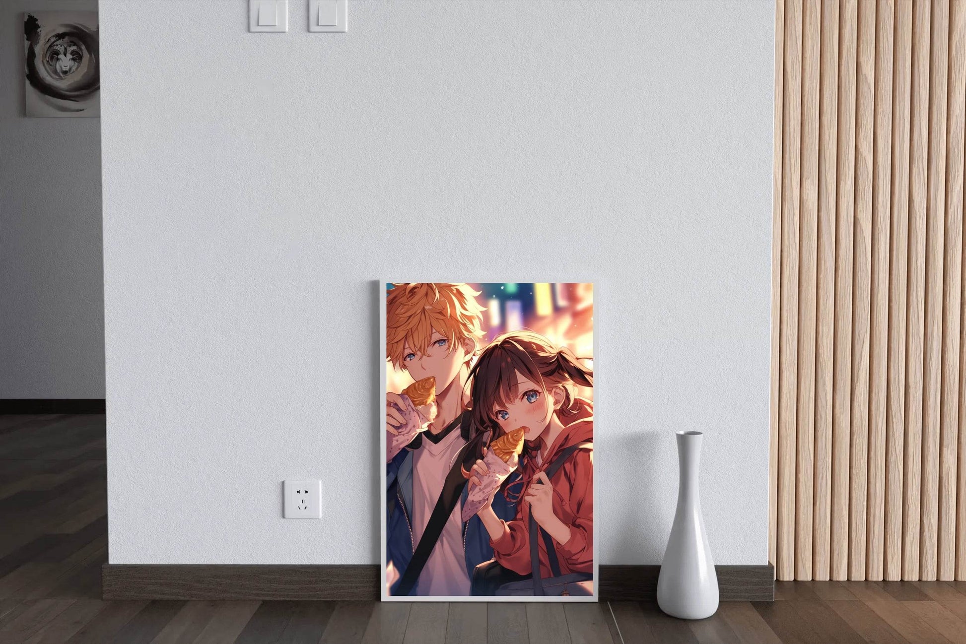 Anime style Boy and Girl couple Wall Art - beink online art store