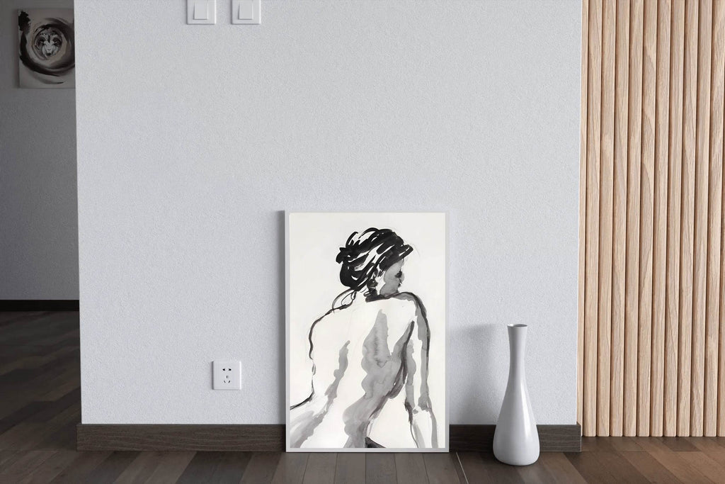 Watercolor Painting of a Lady Modern Wall Art - beink online art store