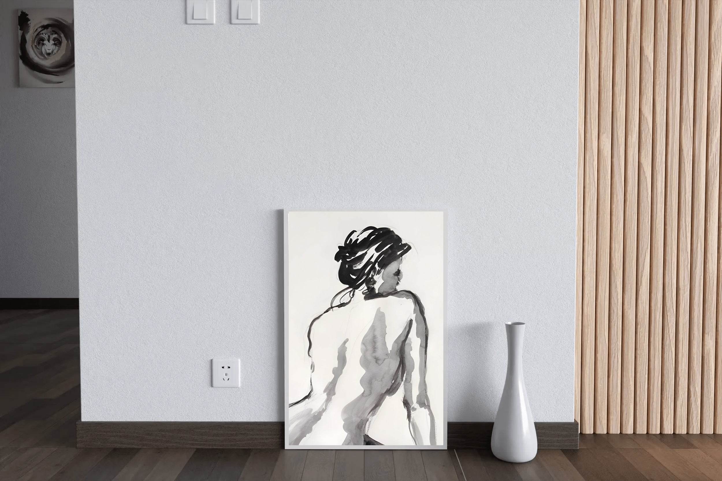 Watercolor Painting of a Lady Modern Wall Art - beink online art store
