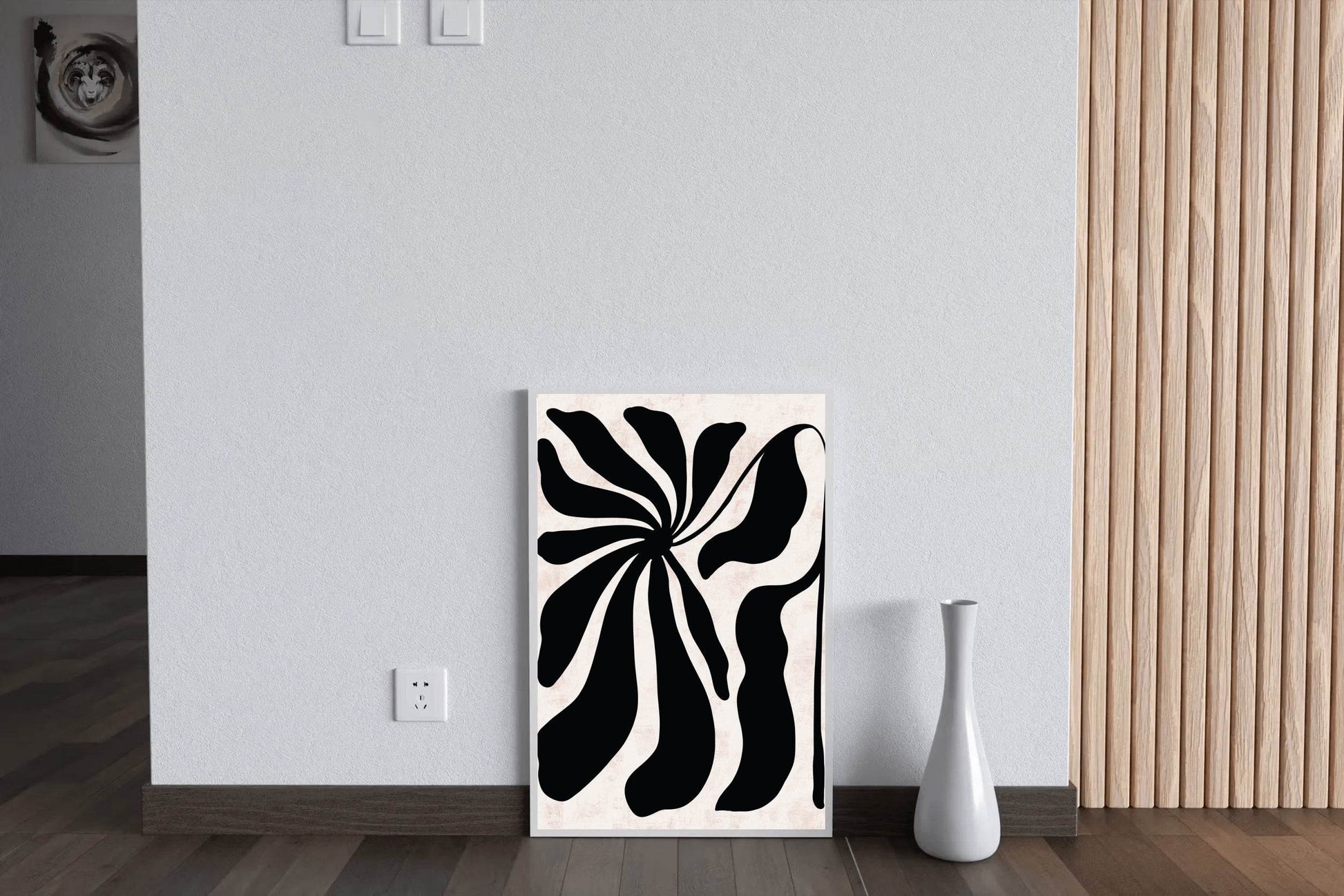 Abstract Art Black flower ArtWork - beink online art store
