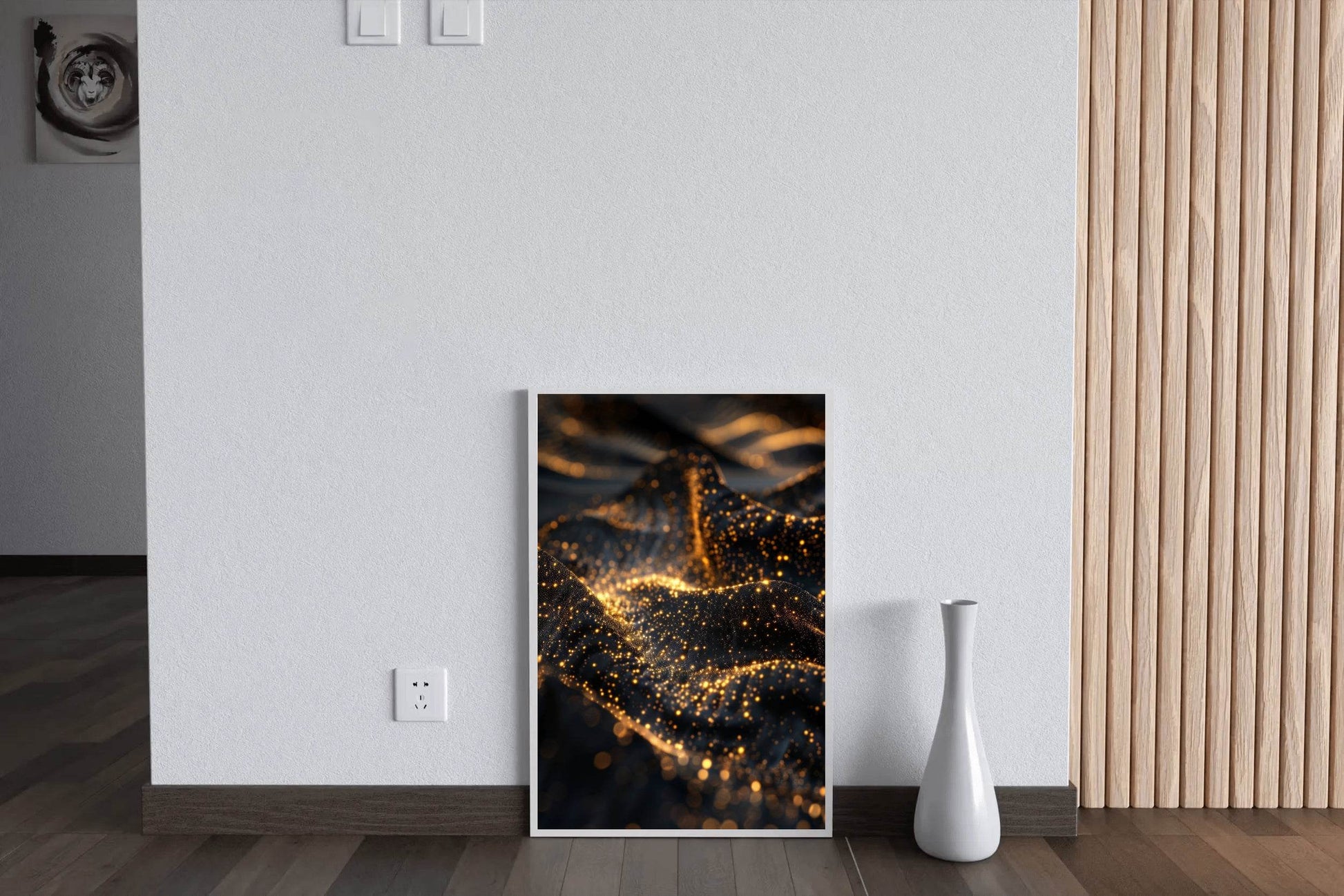 Hills of Black Soil Mixed With Gold Wall Art - beink online art store