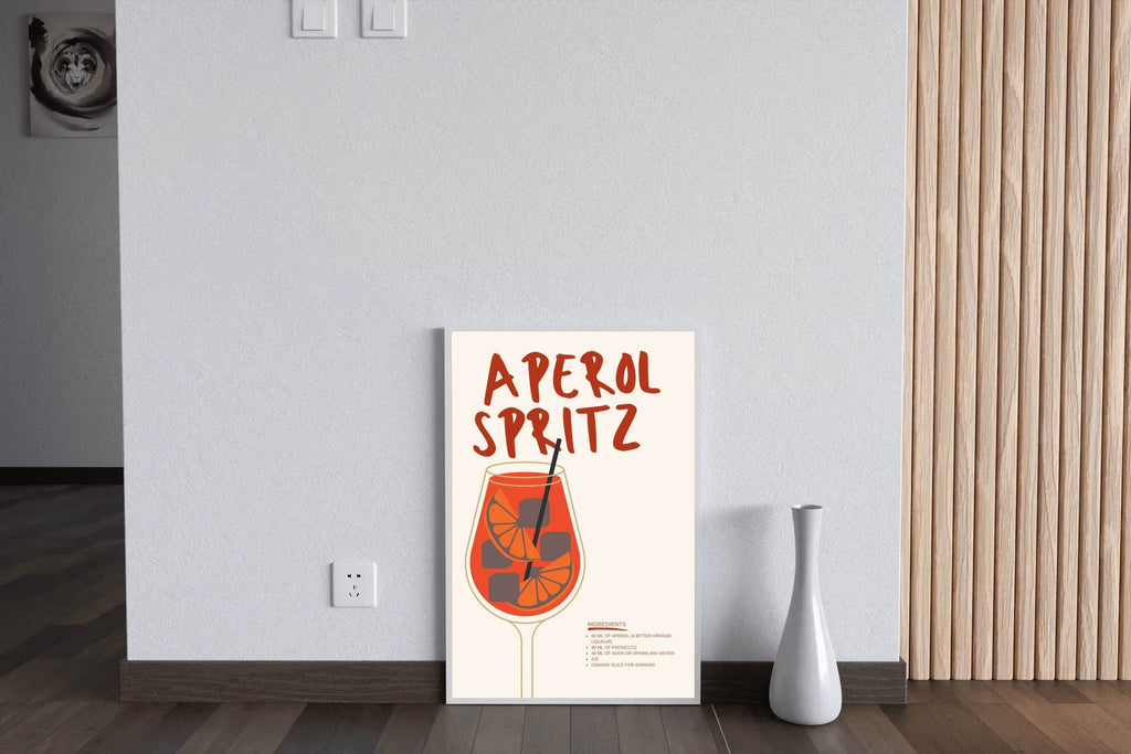 Orange Cocktail Wall Art - beink online art store