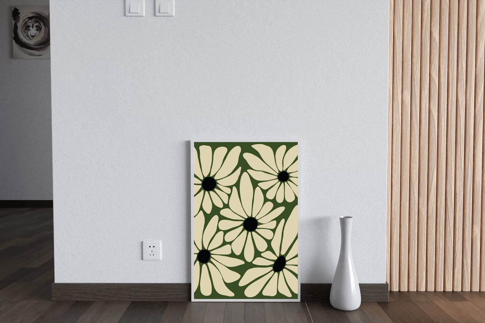 Abstract Floral Art Stylized Daisies ArtWork - beink online art store