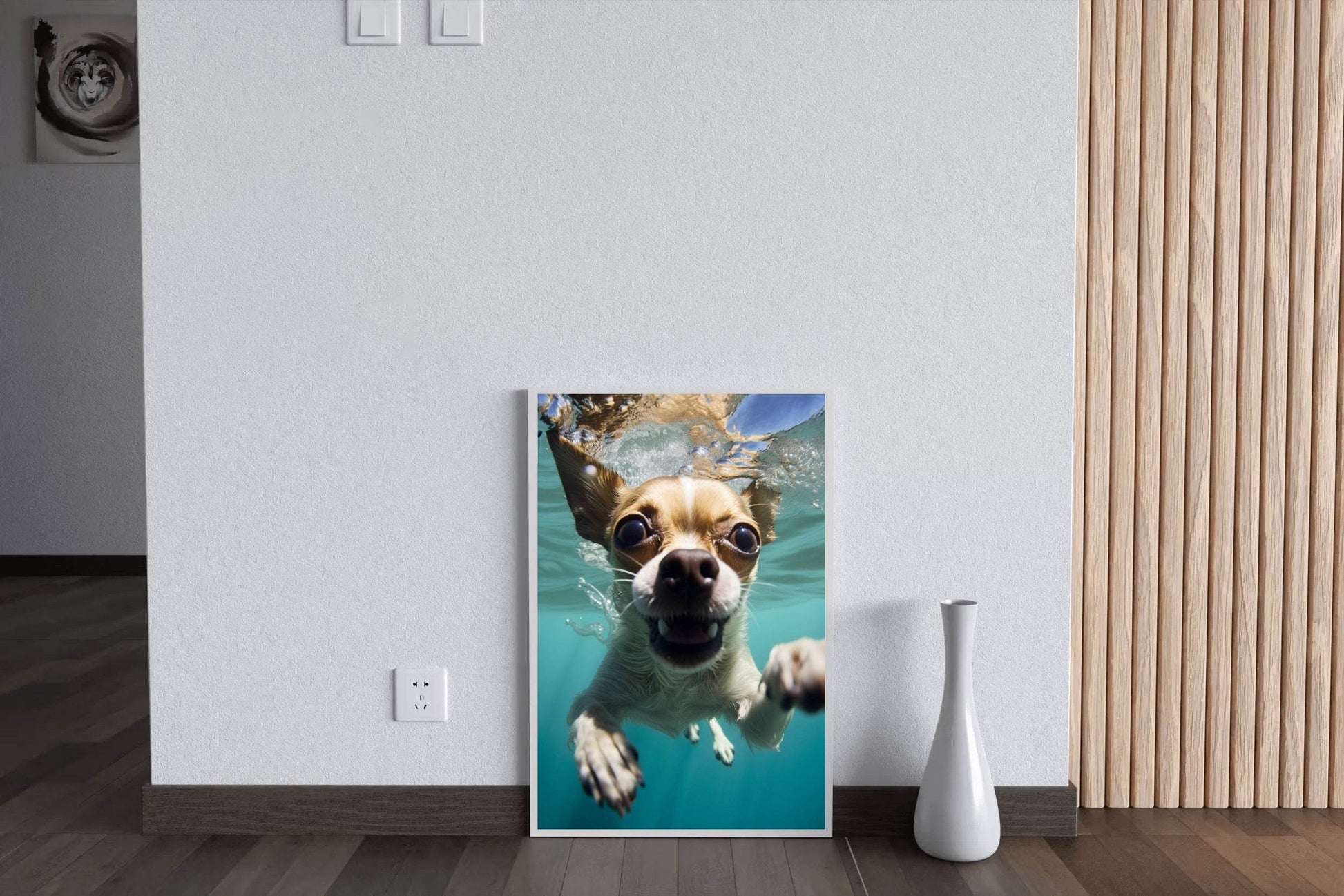 Underwater Chihuahua Dog Wall Art - beink online art store