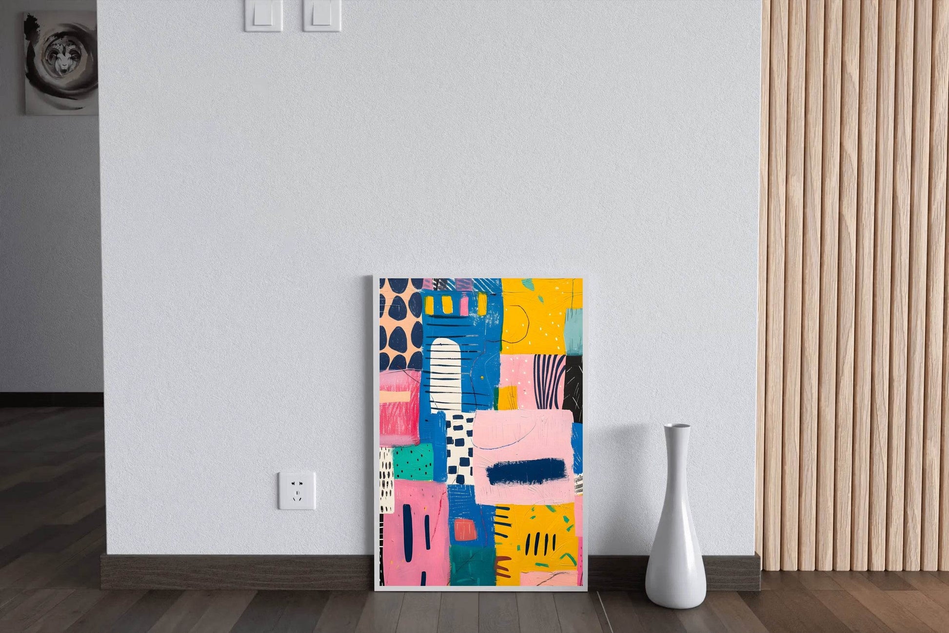 Colorful Abstract Paint Patches Digital Art - beink online art store