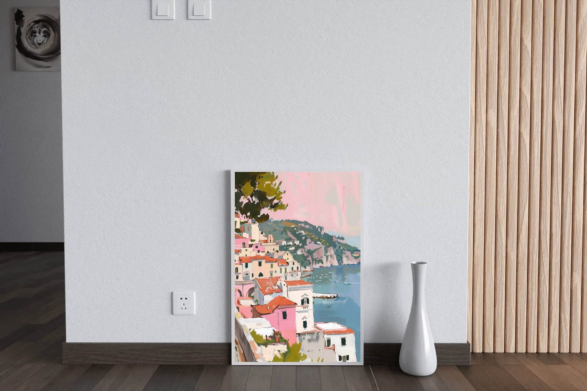 Beautiful Village By The Beach Wall Art - beink online art store