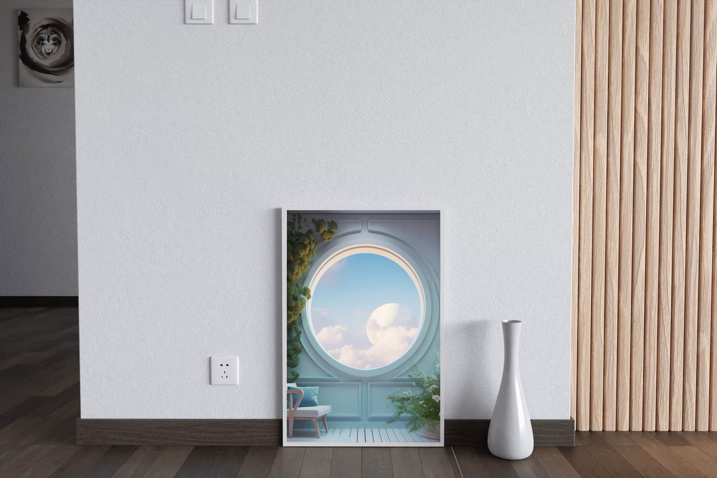 Window With Magical Landscape View Anime Wall Art - beink online art store