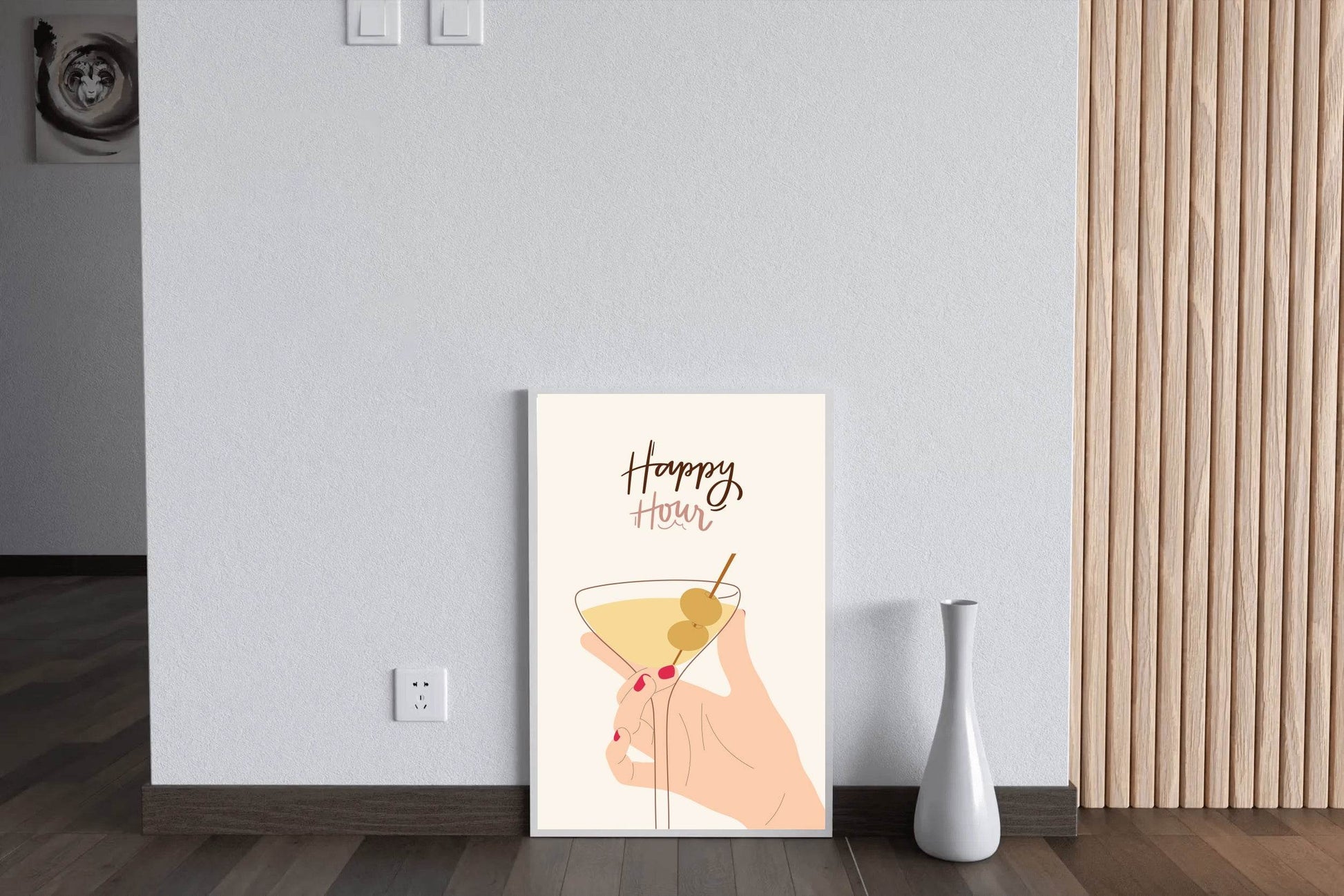 Cocktail Glass With Olives Wall Art - beink online art store