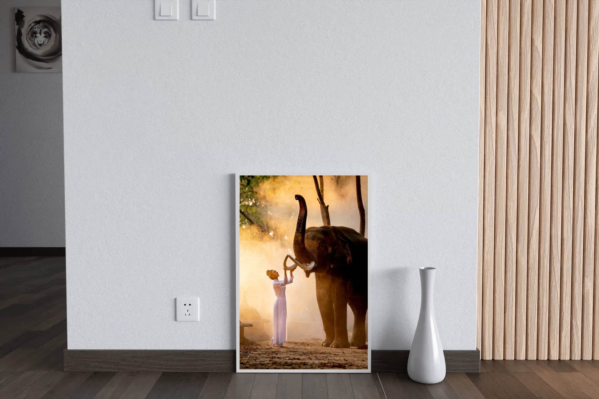 Women and Elephant Animal Wall Art - beink online art store