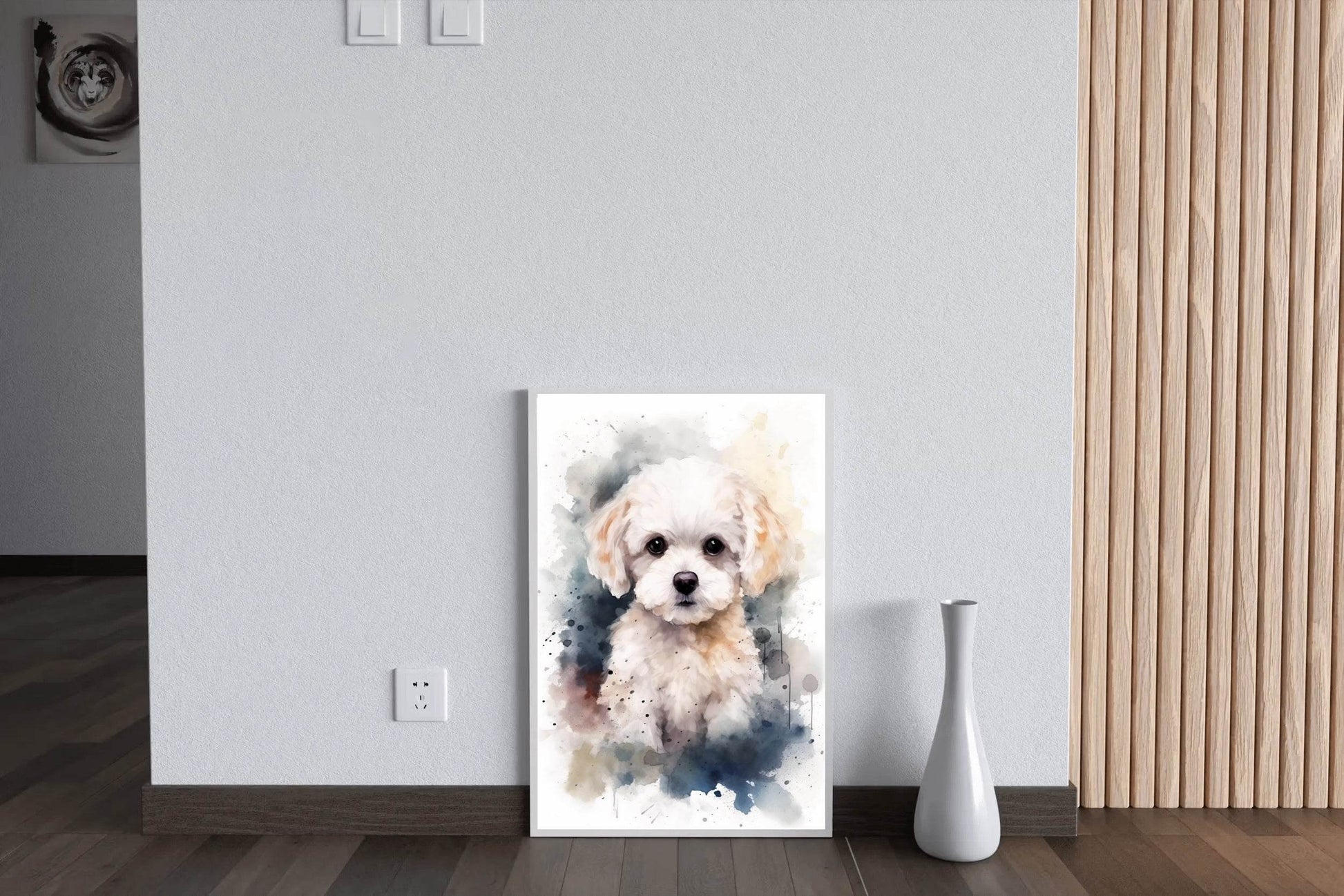 Watercolor Painting of Bichon Frise - beink online art store