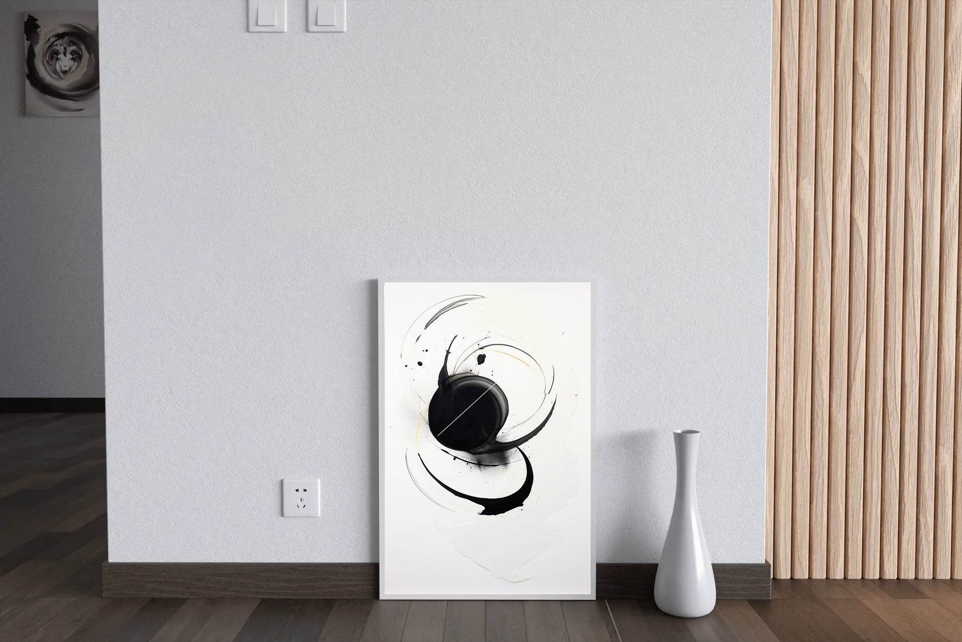 Black and White Painting Abstract Wall Art - beink online art store
