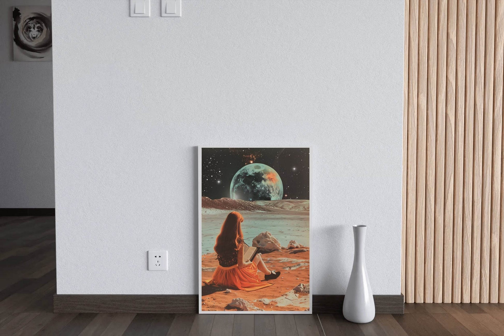Woman Sitting in Front Of Our Globe Wall Art - beink online art store
