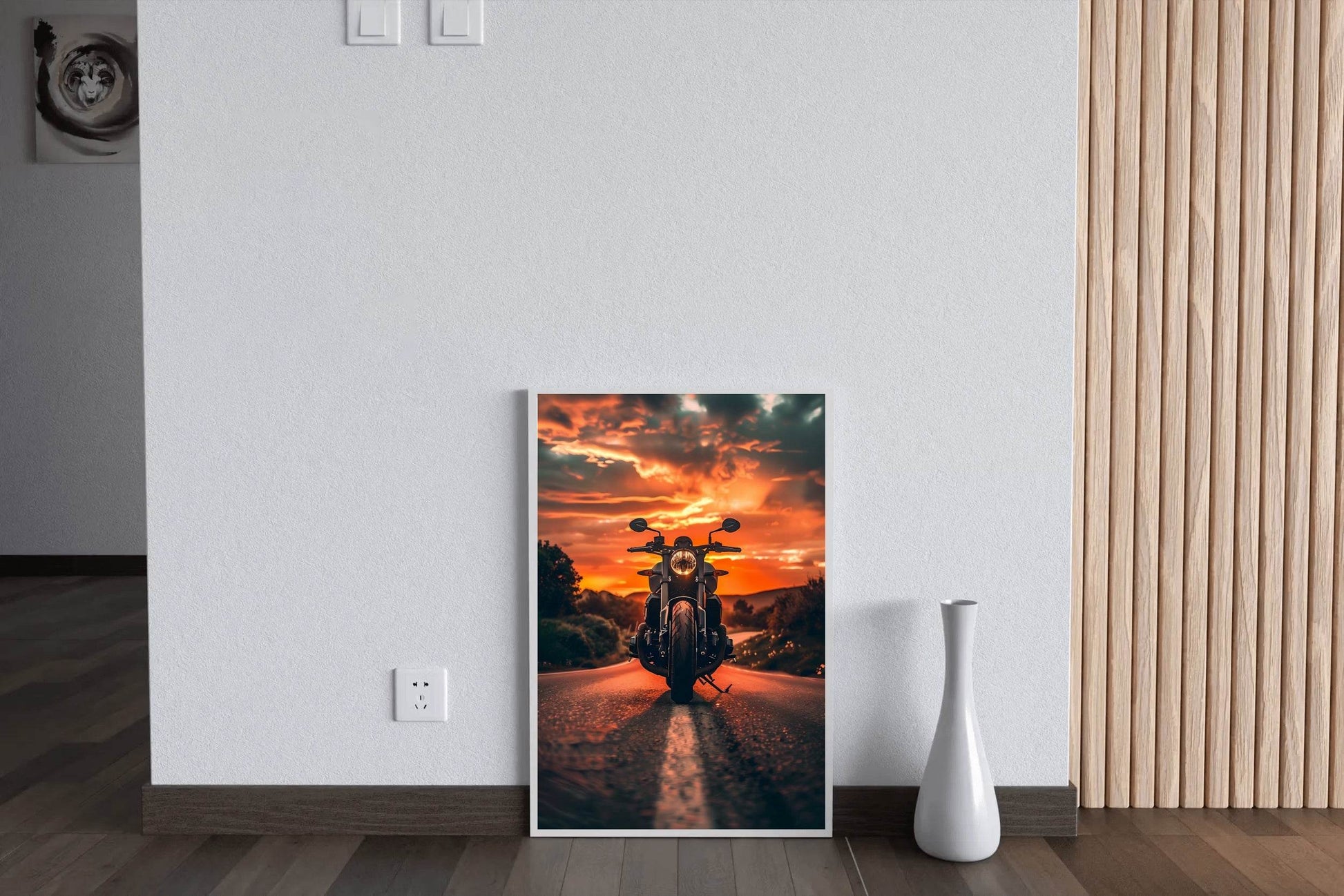 Motorcycle in Sunset Wall Art - beink online art store