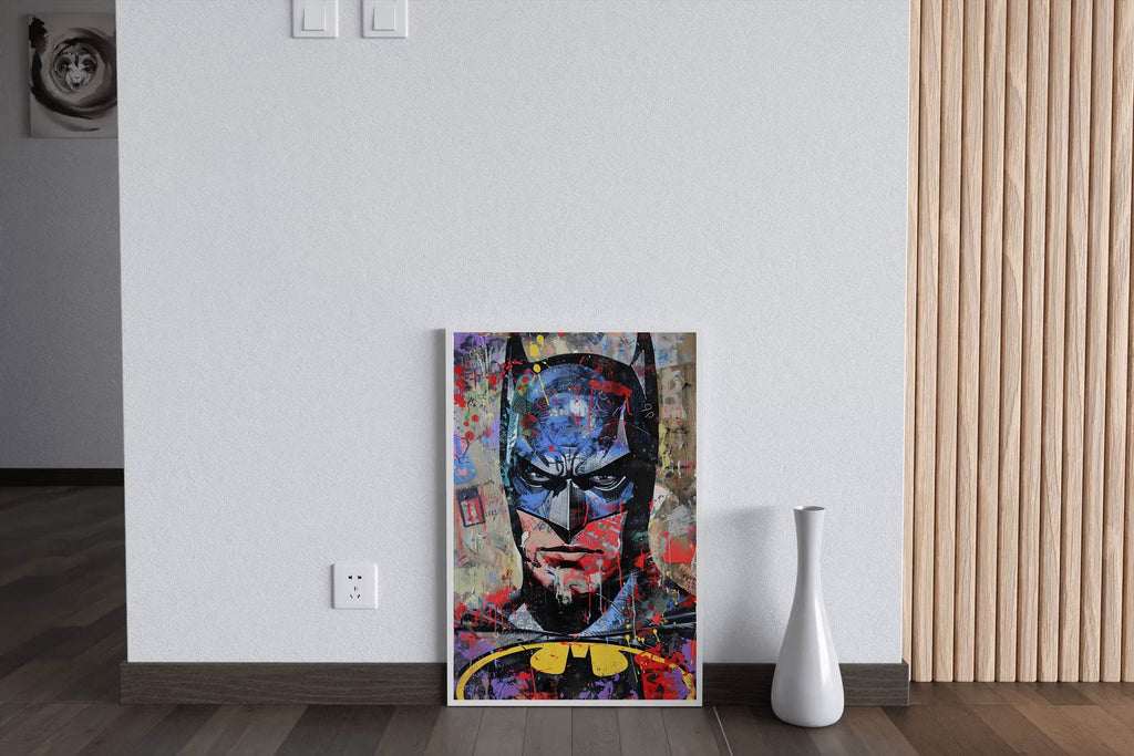 Watercolor Painting of Batman Face Wall Art - beink online art store