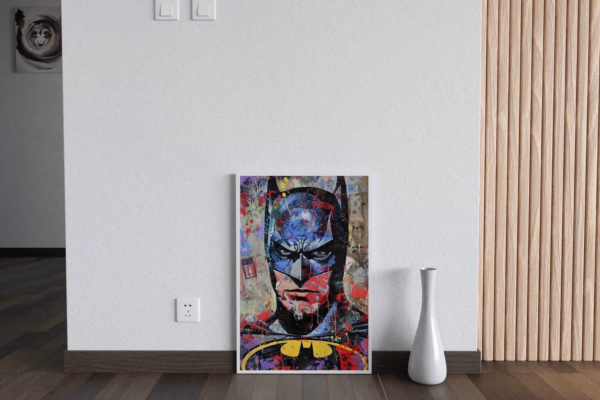 Watercolor Painting of Batman Face Wall Art - beink online art store