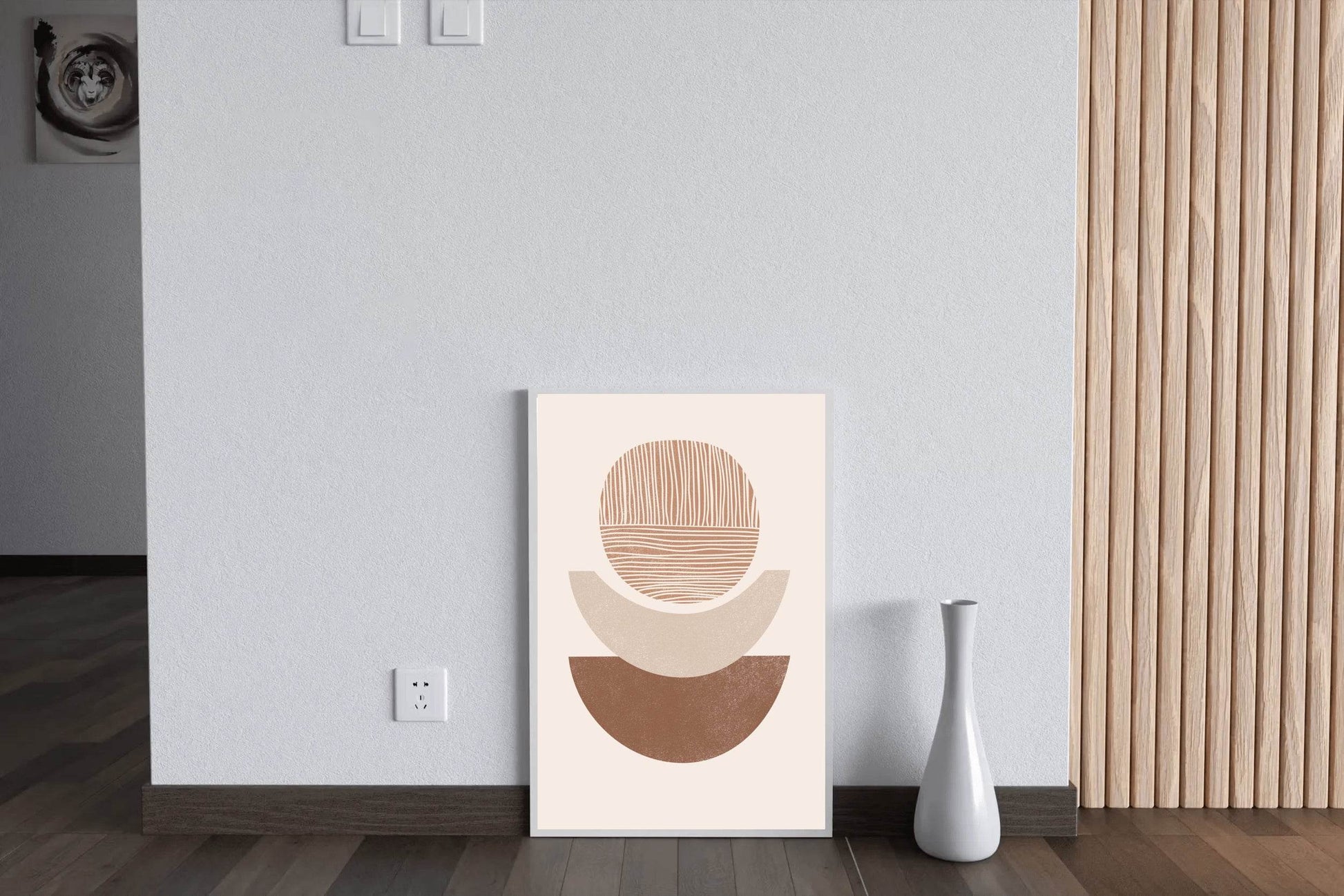 Abstract with Geometric Shapes and Warm Colors ArtWork - beink online art store