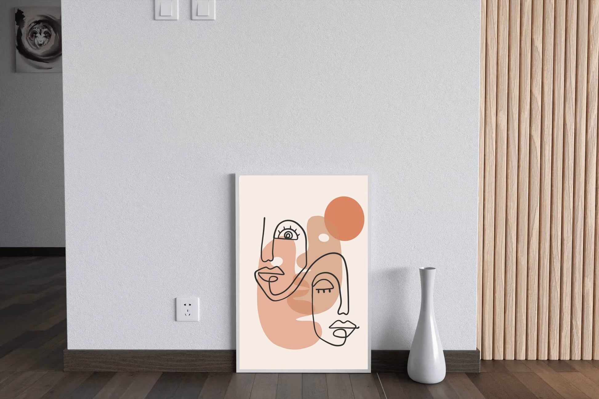 The Style of Two Faces Sleeping And Awake Wall Art - beink online art store