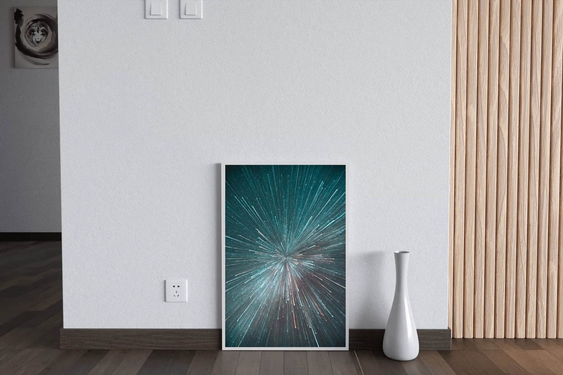 Splash of Hyperspace Lines Abstract Wall Art - beink online art store