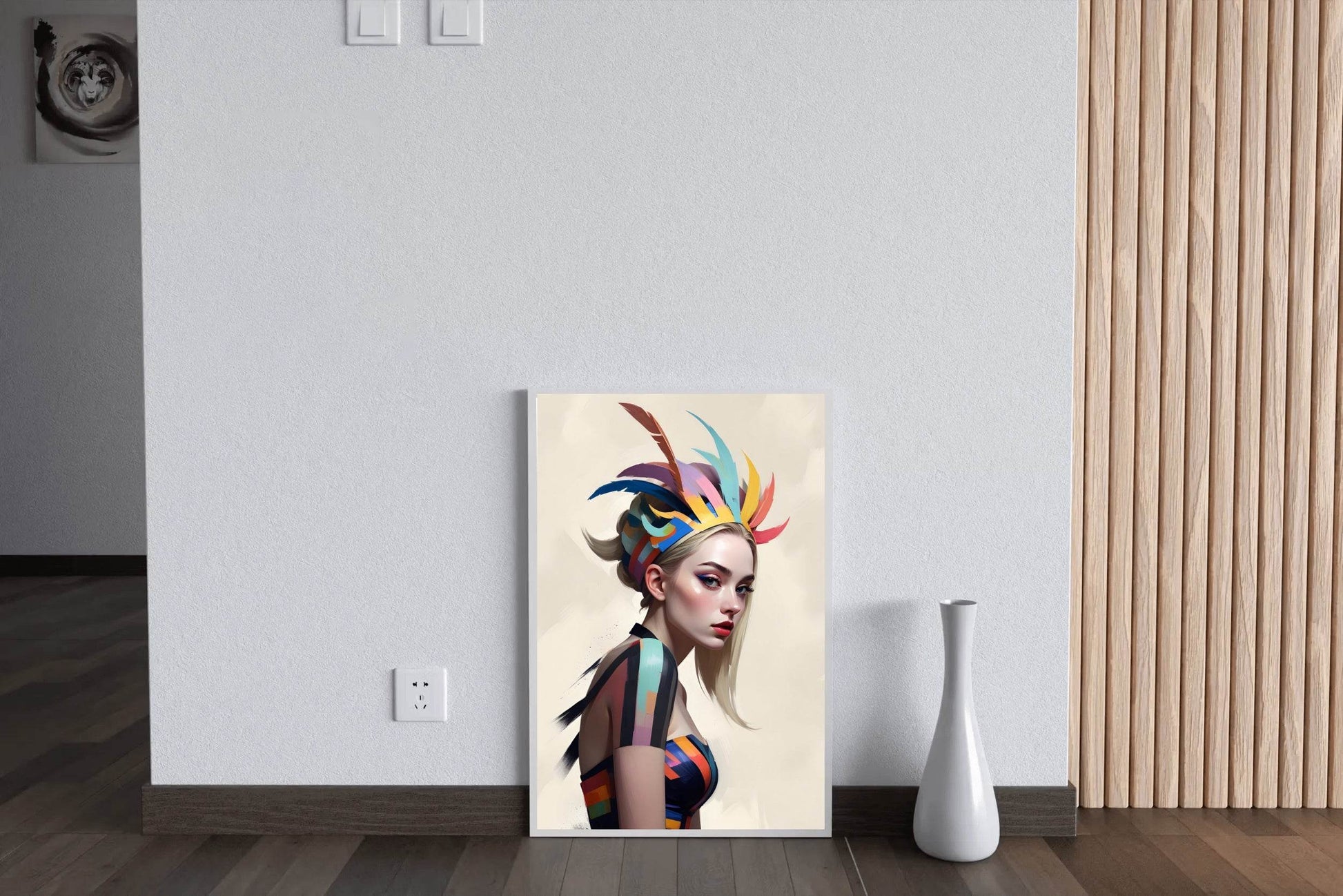 Girl with Colorful dress Wall Art - beink online art store