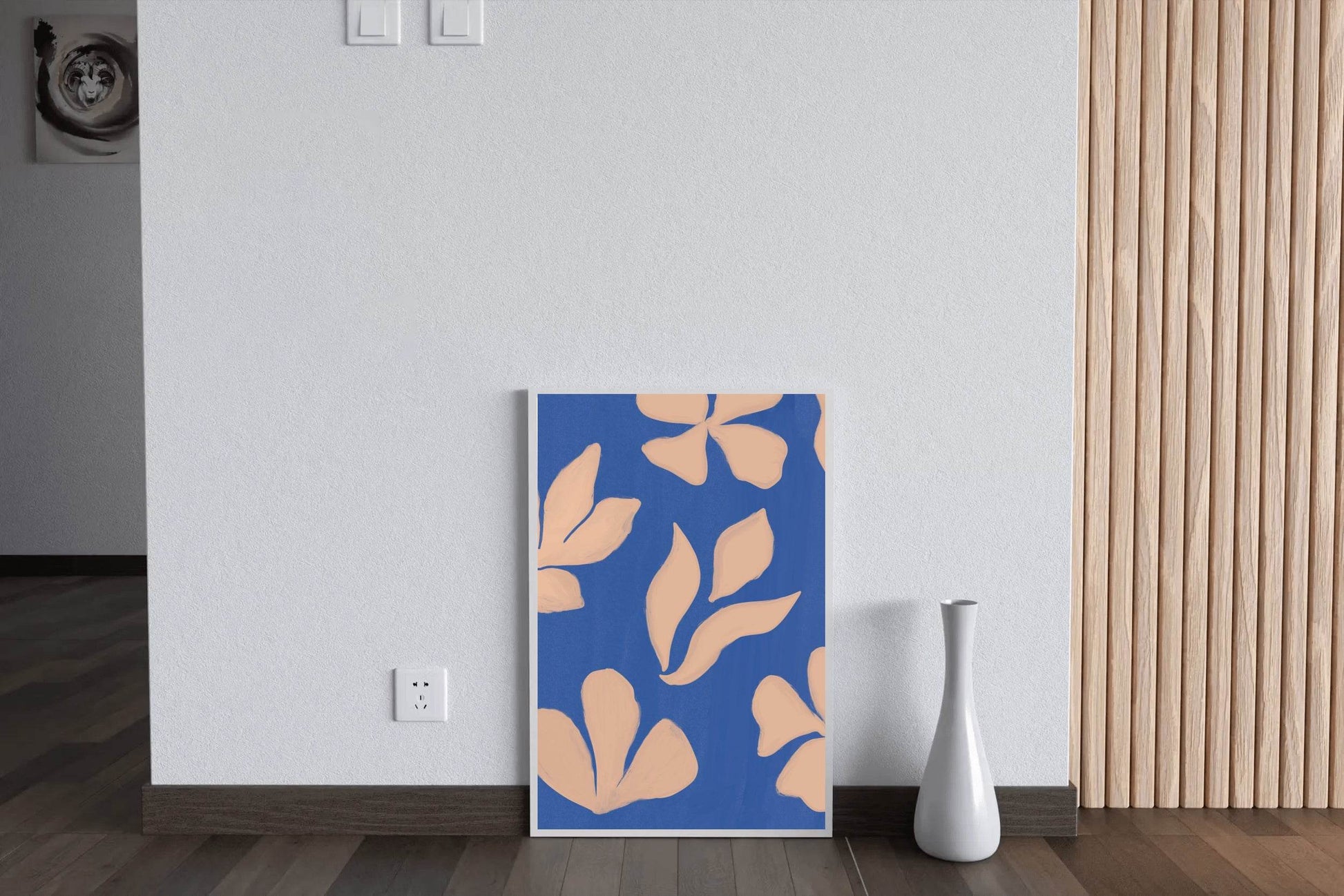 Productive Blue Leaves Wall Art - beink online art store