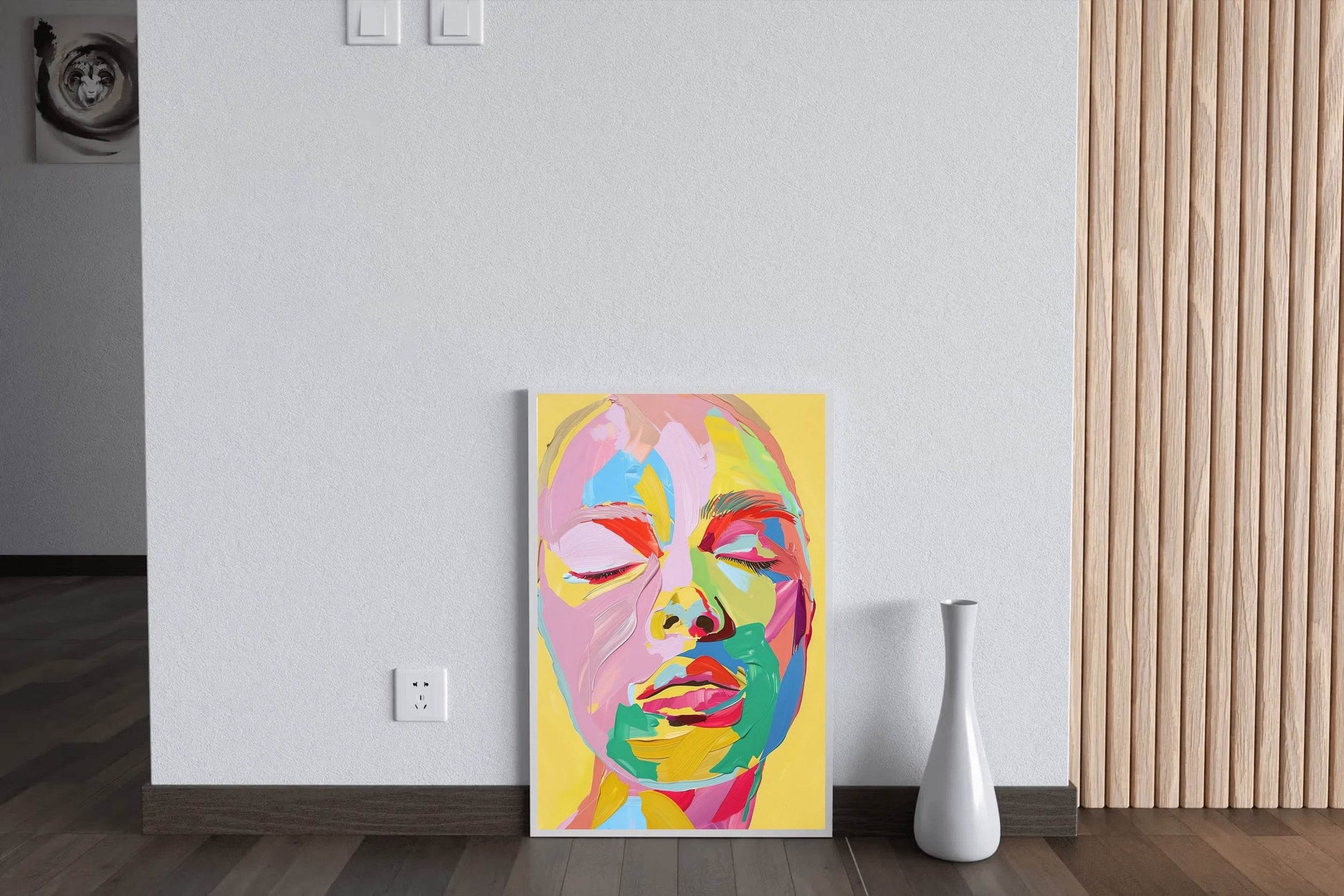 Colorful Face Painting Of Woman Wall Art - beink online art store