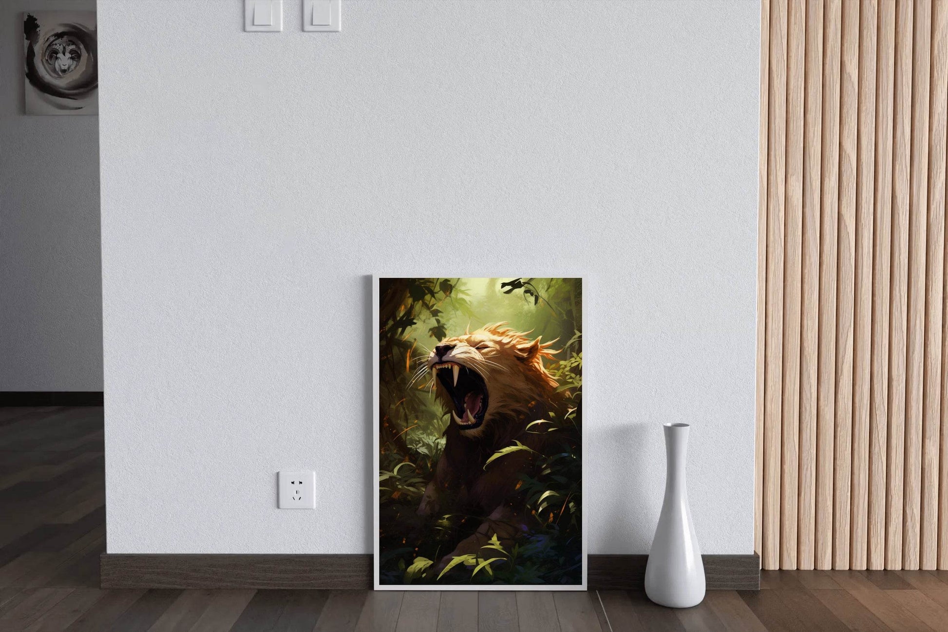 Roaring Liger Animal Wall Art - beink online art store
