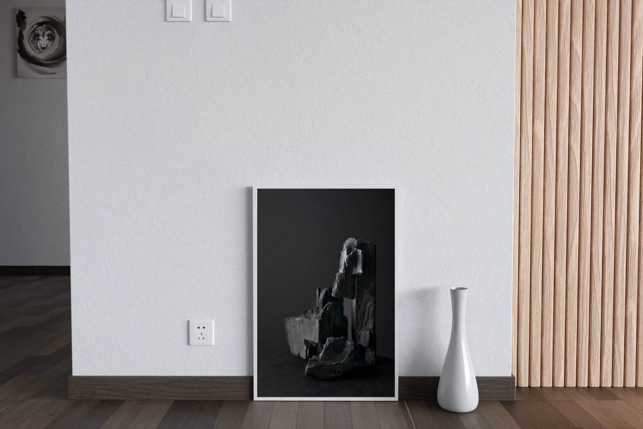 Still Life of Ashes Black & White Wall Art - beink online art store