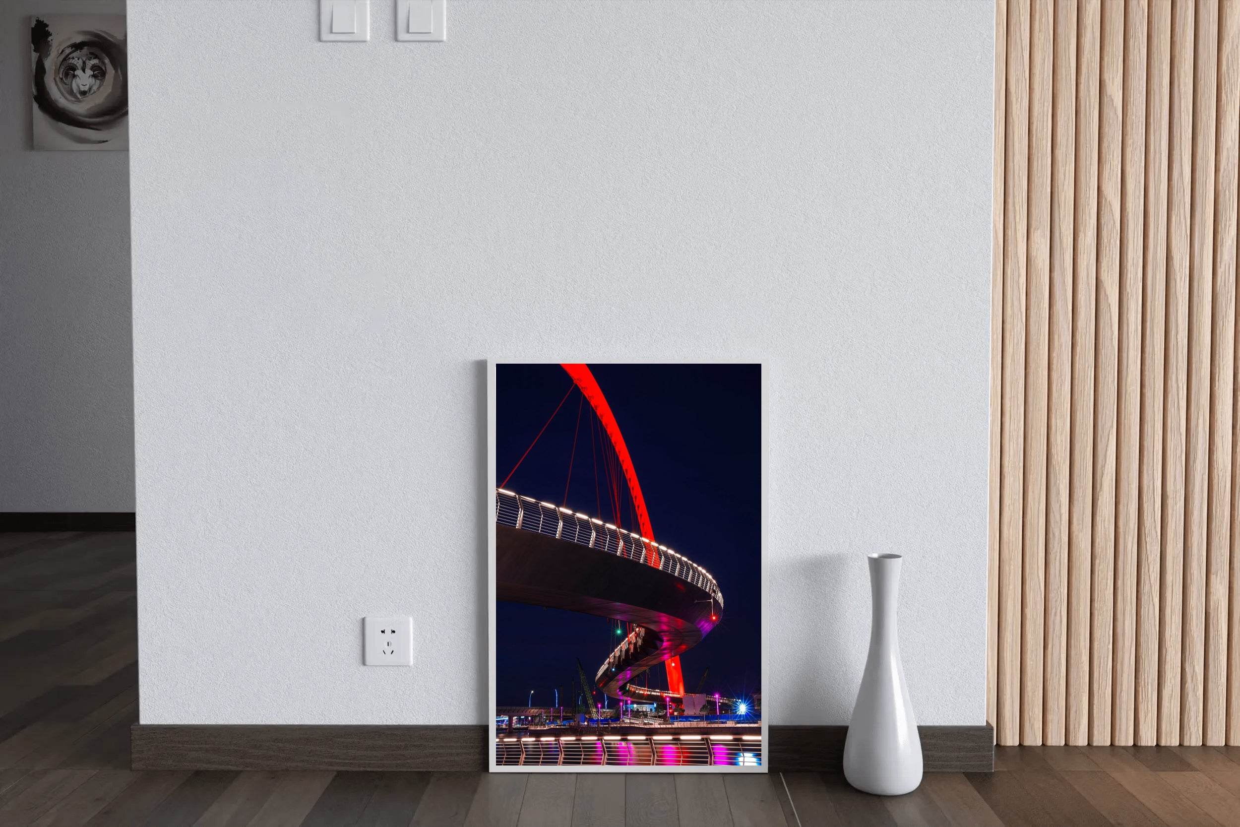 Neon Curved Bridge Wall Art - beink online art store