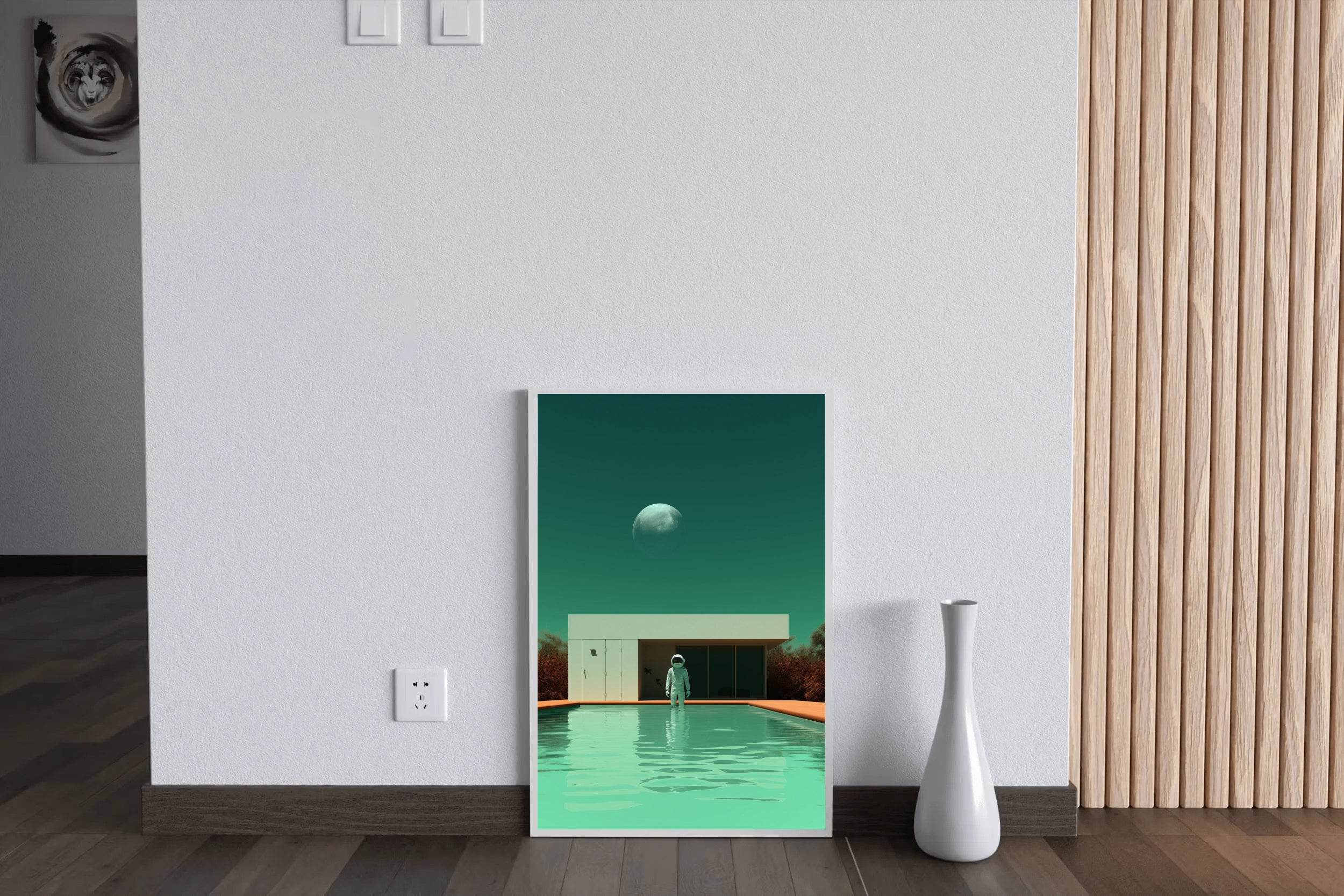 Astronaut diving in swimming pool Wall Art - beink online art store